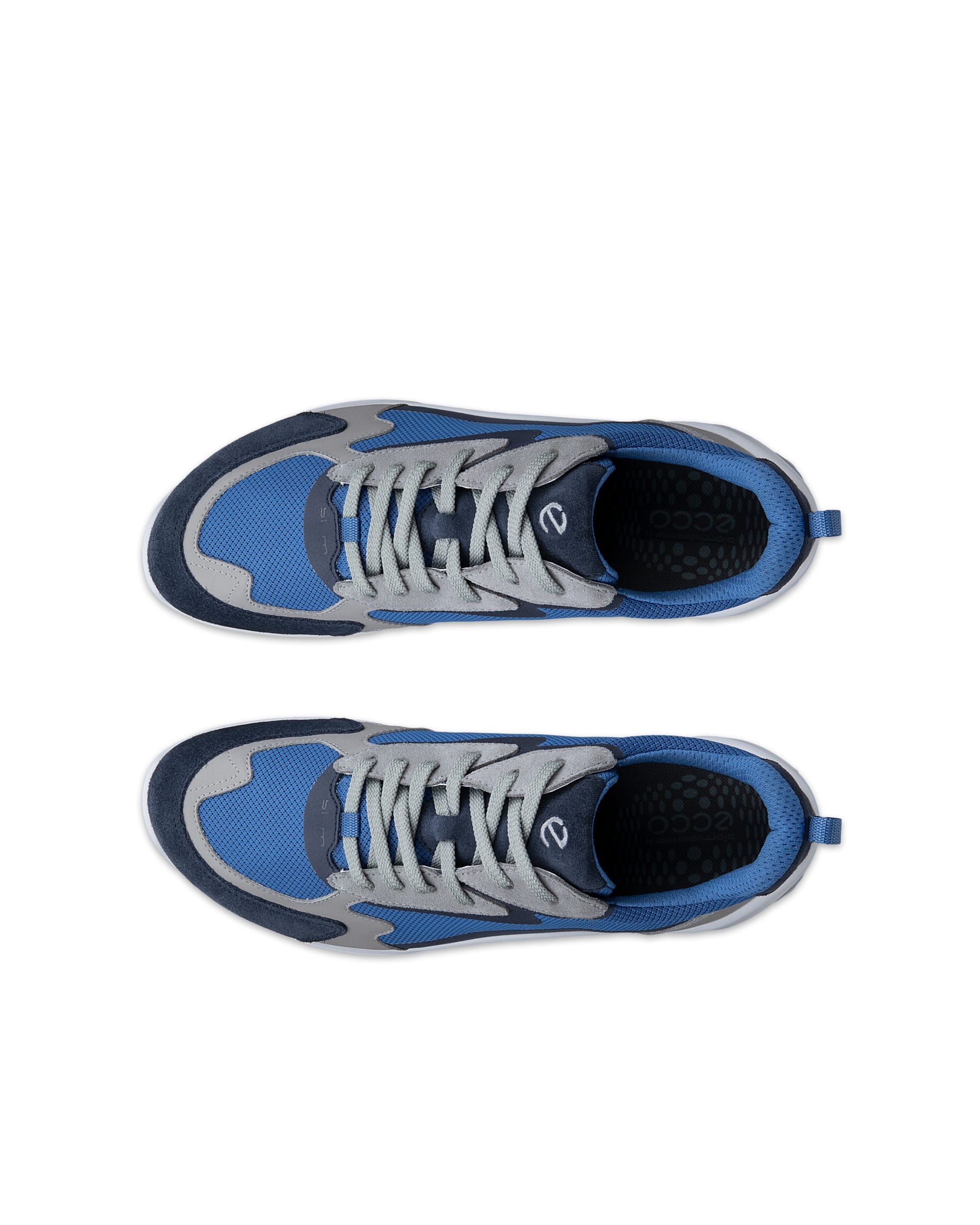 Men's ECCO® BIOM ENERGI Leather & Textile Sneaker - Blue - Outside