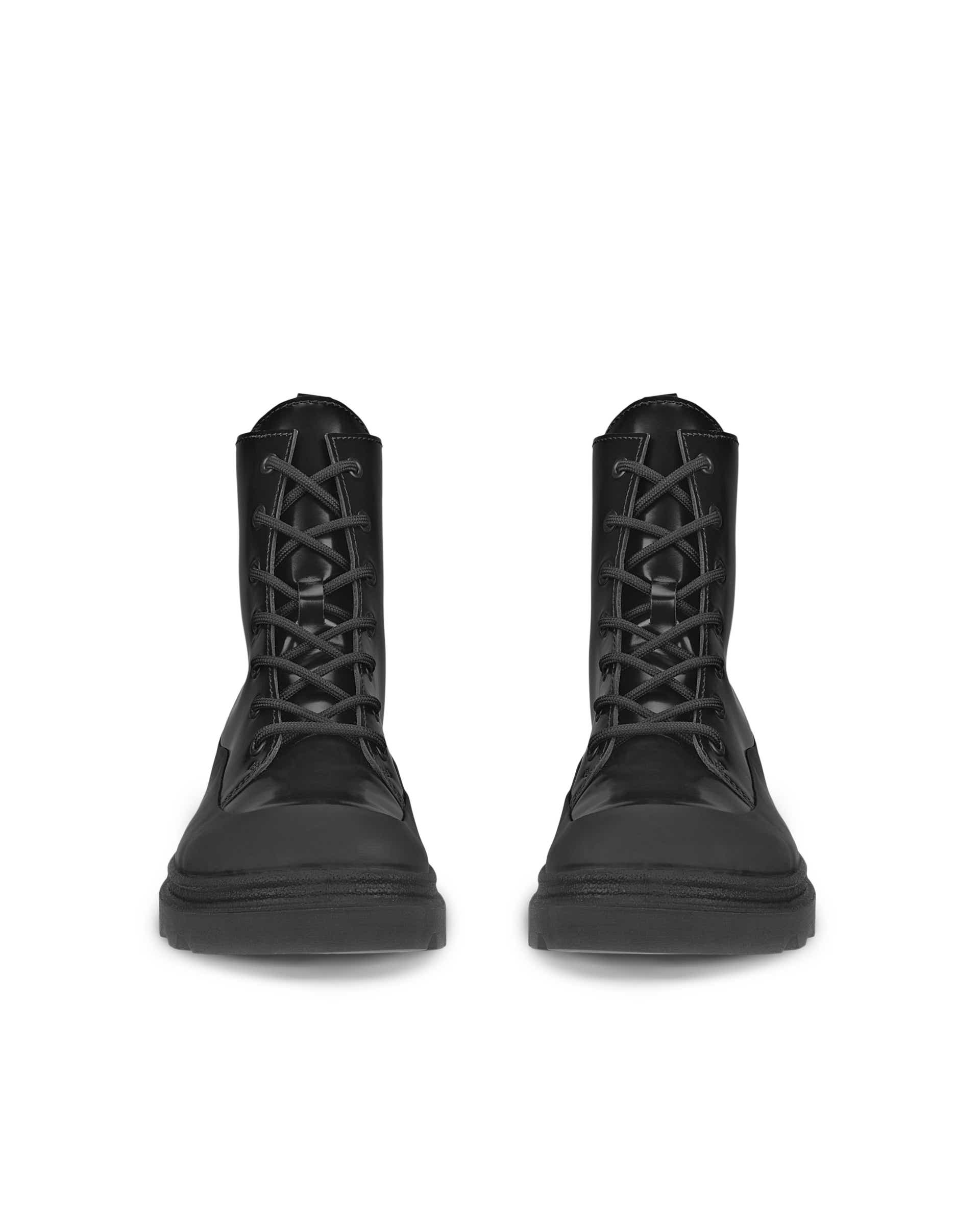 ECCO GRAINER WOMEN ウィメンズ レザーブーツ - ブラック - Front pair