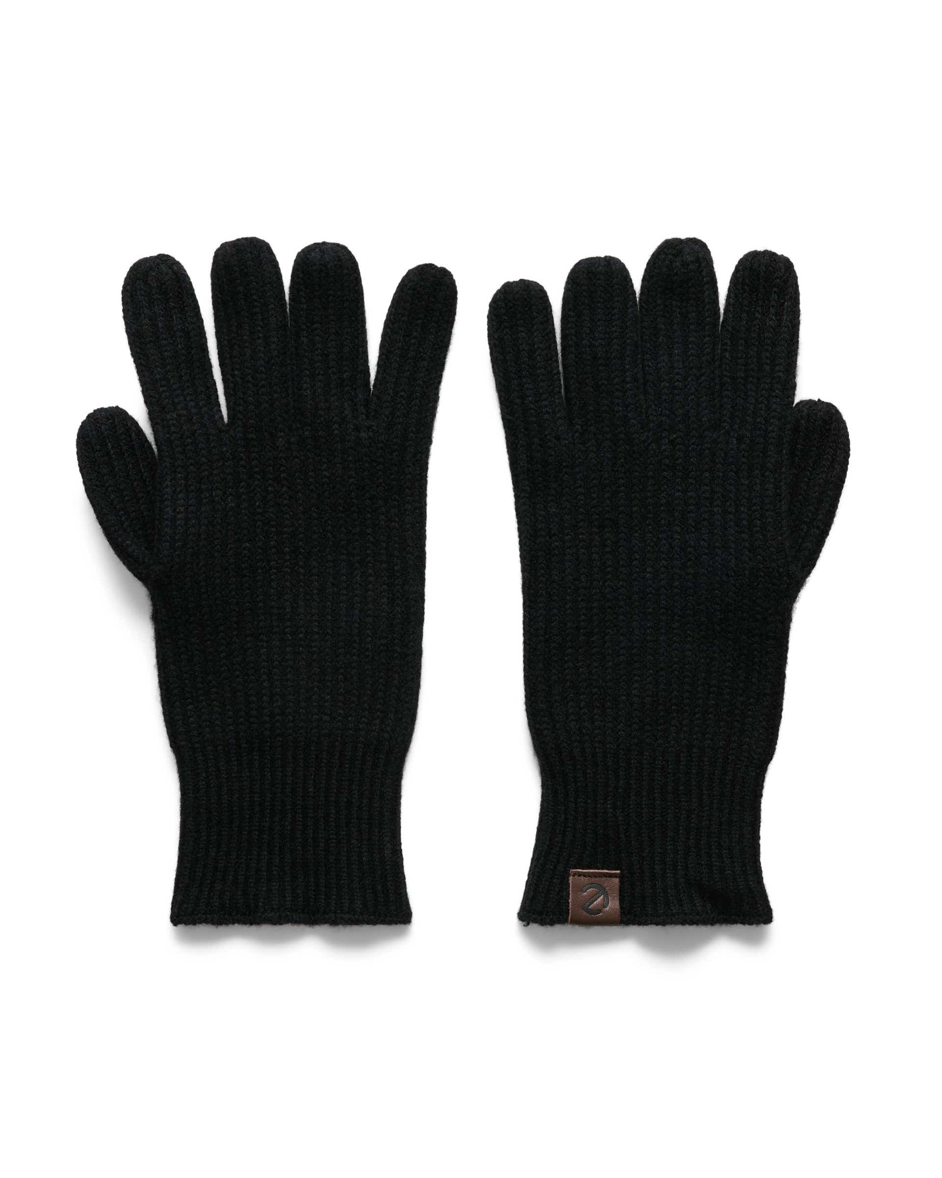 Men's ECCO® Classic Textile Gloves - Black - Main