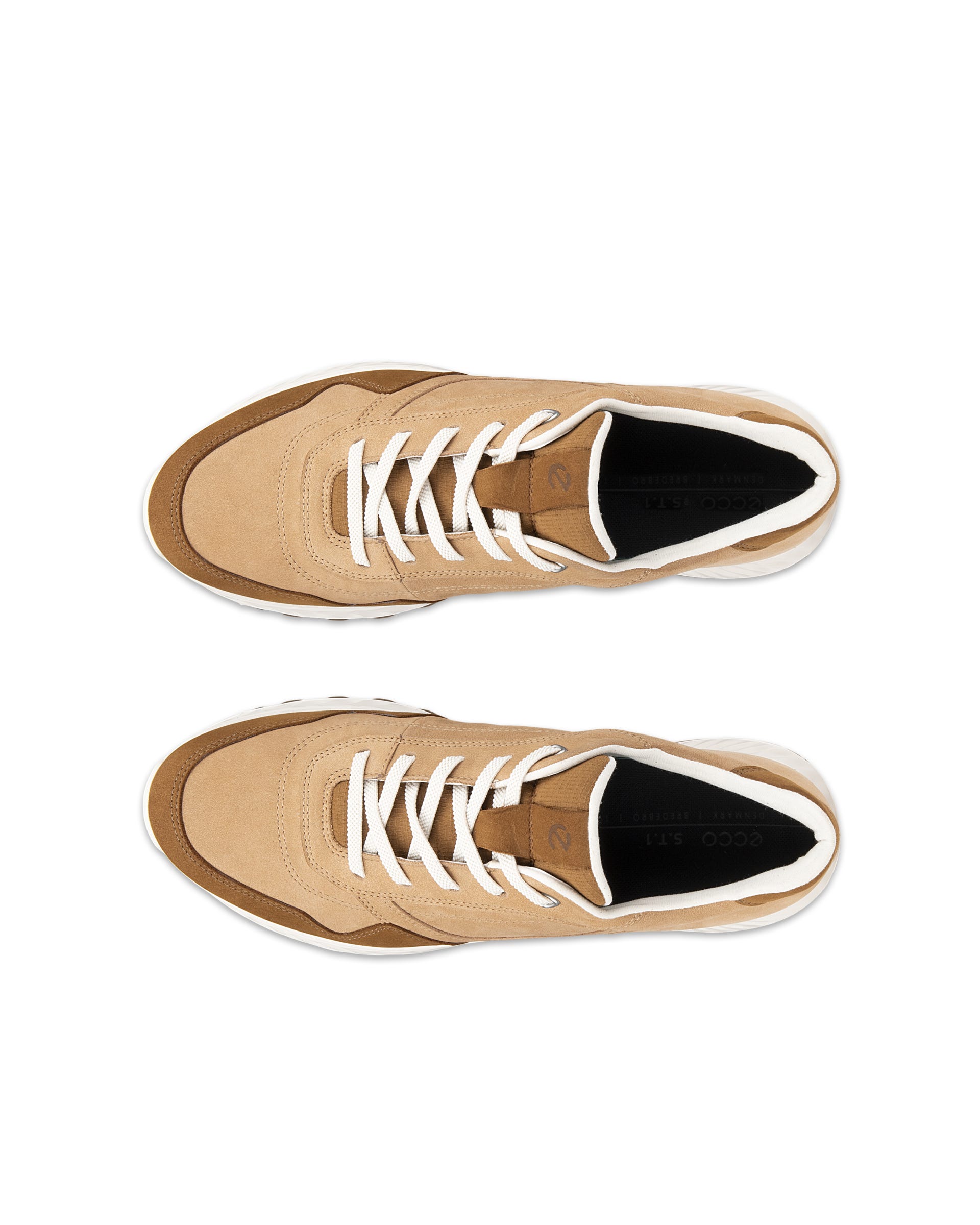 ECCO® EXOSTRIDE baskets en nubuck pour femme - Brun - Top left pair