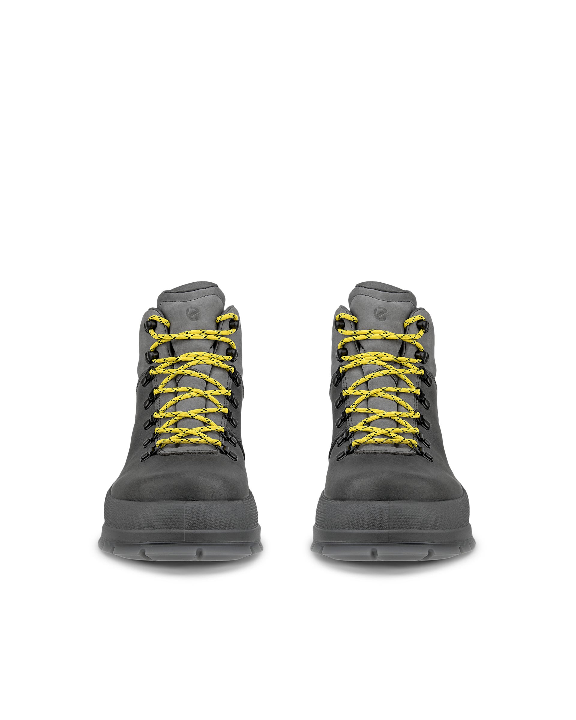 Men's ECCO® Track 30 Leather Waterproof Lace-Up Boot - Grey - Front pair