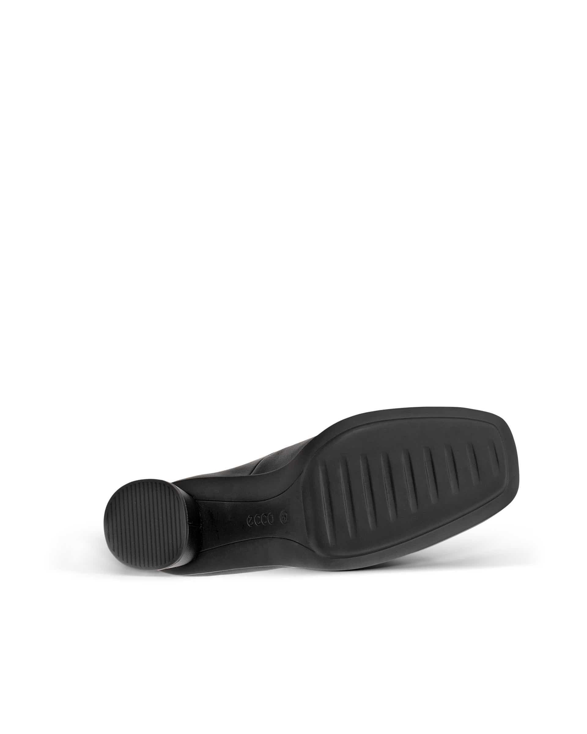 Botte mi-haute à talon en cuir ECCO® Sculpted Alba 65 pour femme - Noir - Sole