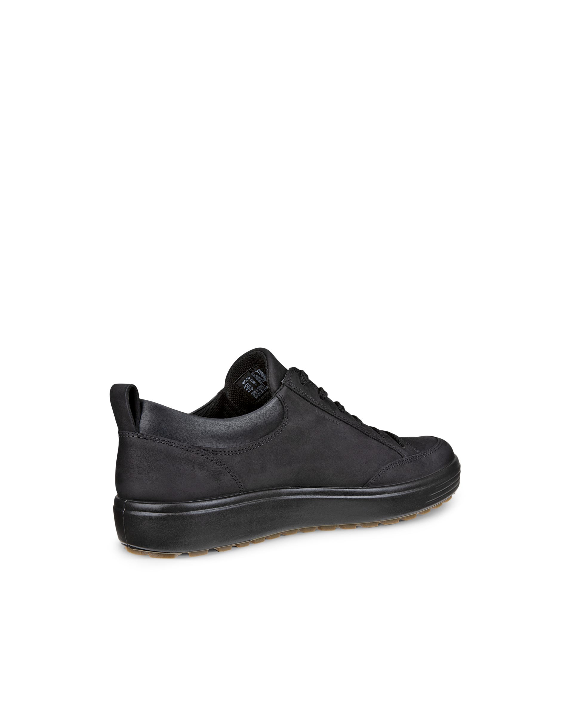 ECCO® Soft 7 Tred sko i vandtæt i nubuck til herrer - Sort - Back