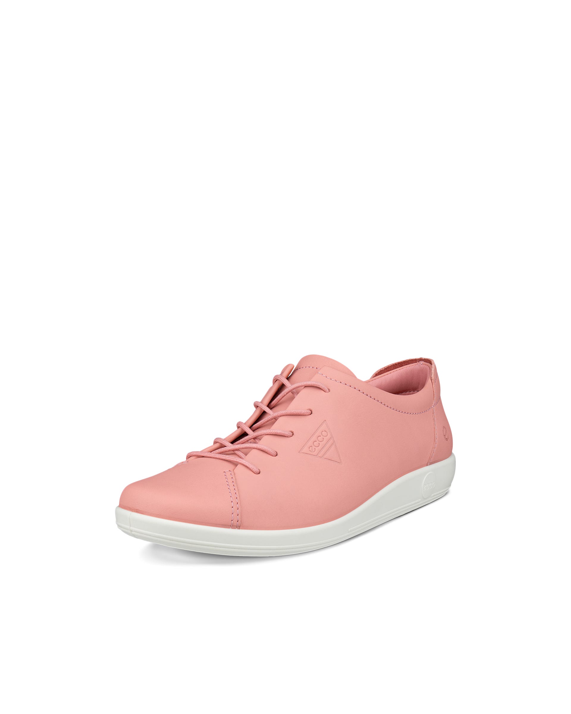 Women's ECCO® Soft 2.0 Leather Walking Shoe - Pink - Main