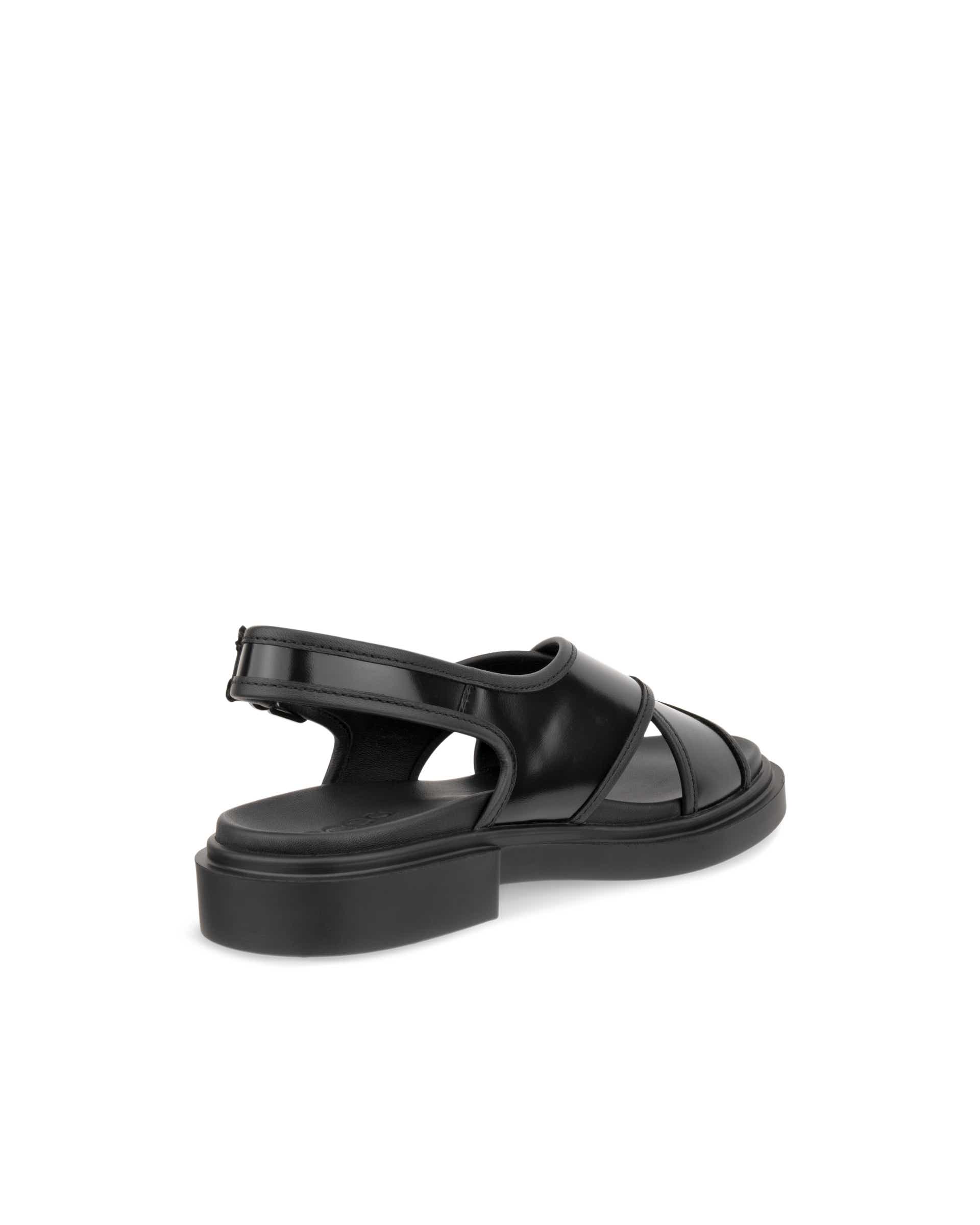 ECCO® METROPOLE SEOUL dames leren sandaal - Zwart - Back