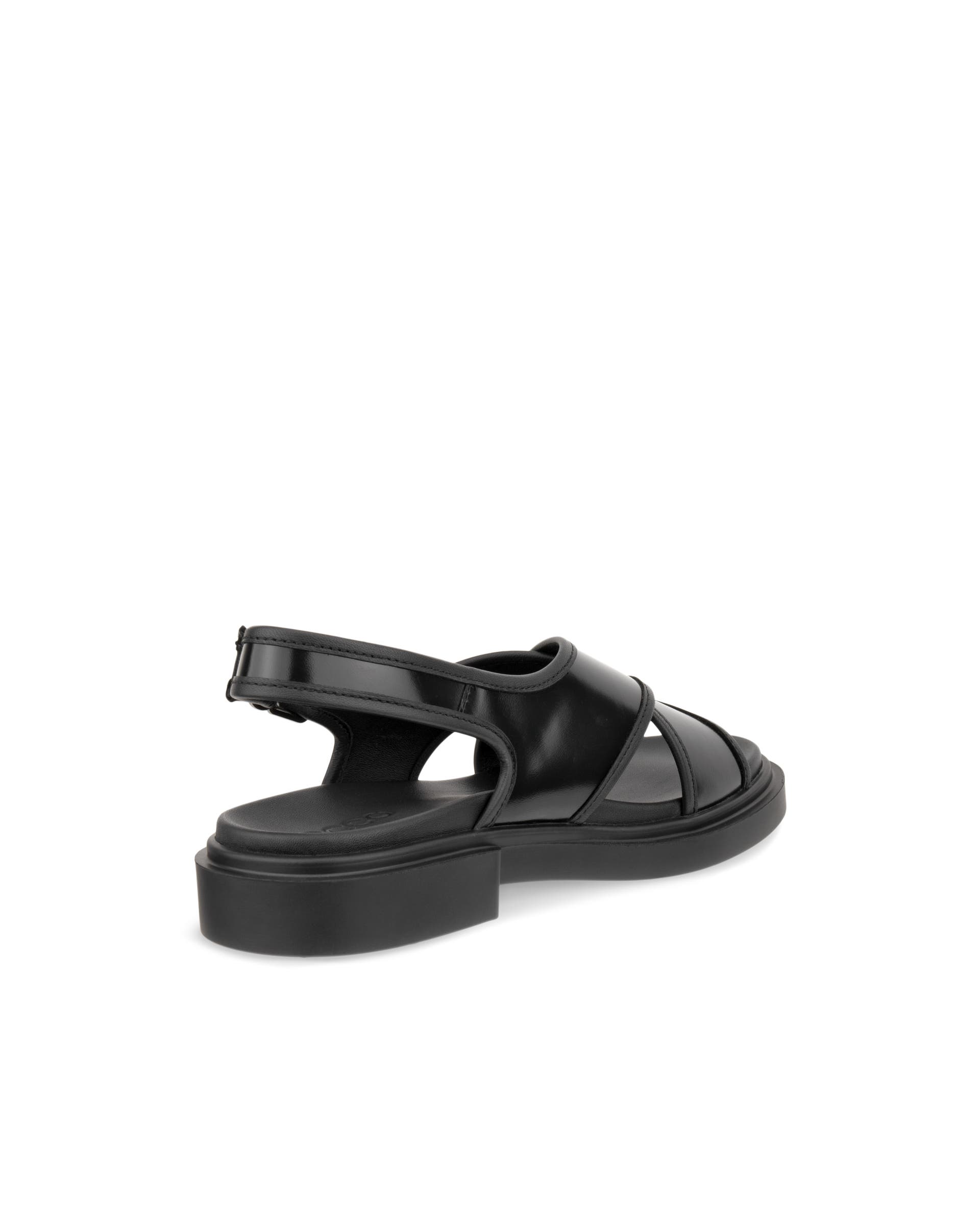 Women's ECCO® METROPOLE SEOUL Leather Sandal - Black - Back
