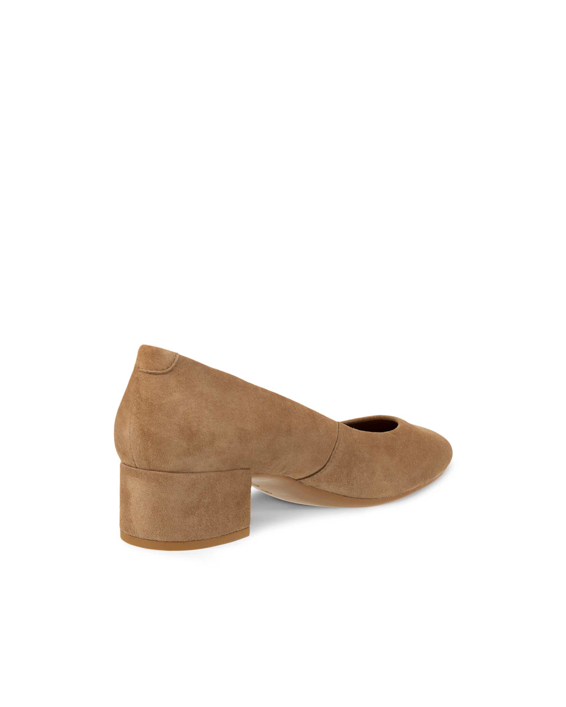 ECCO® LIVA 35 női magassarkú velúr körömcipő - Barna - Back