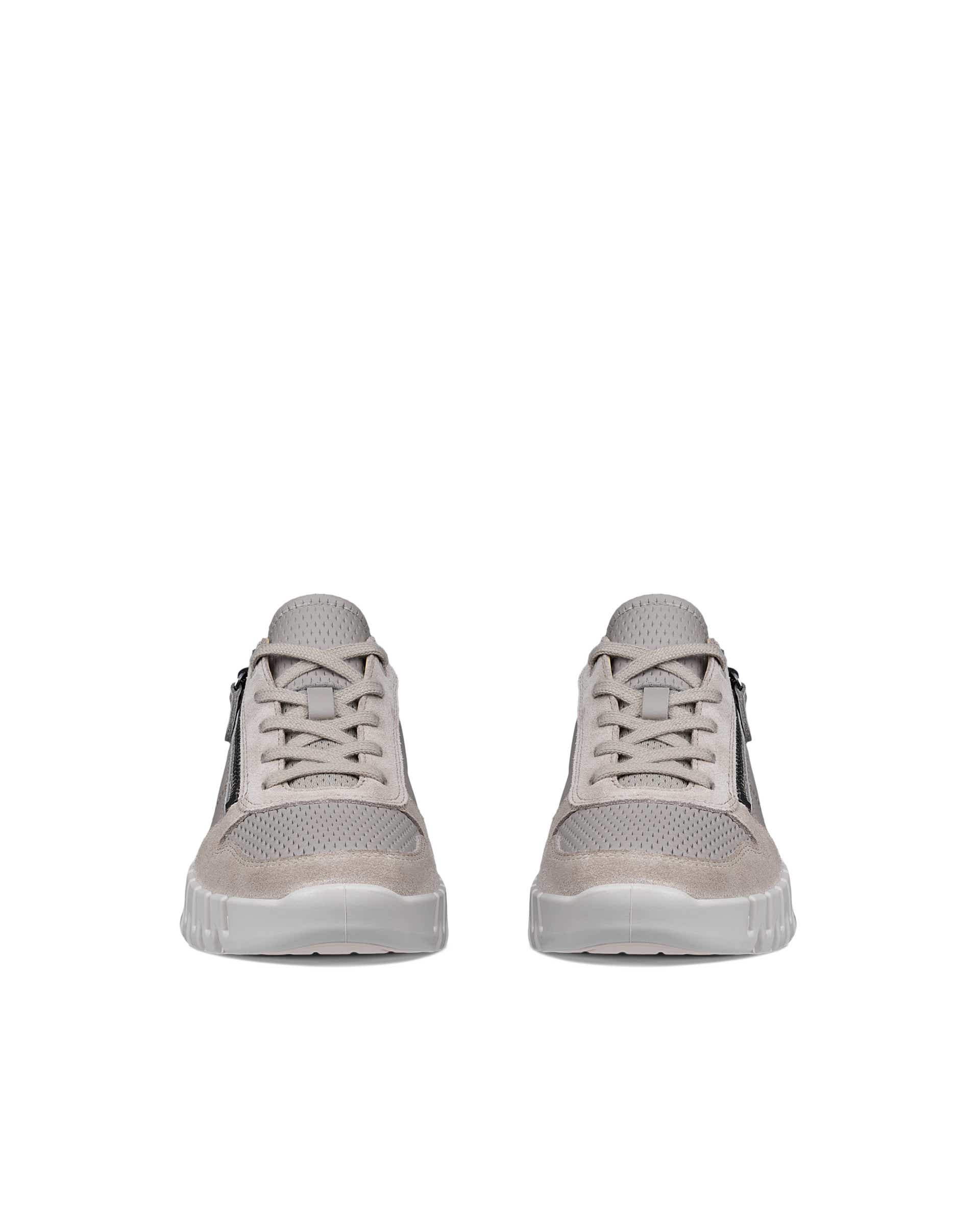 ECCO® GRUUV női bőr sneaker - Szürke - Front pair