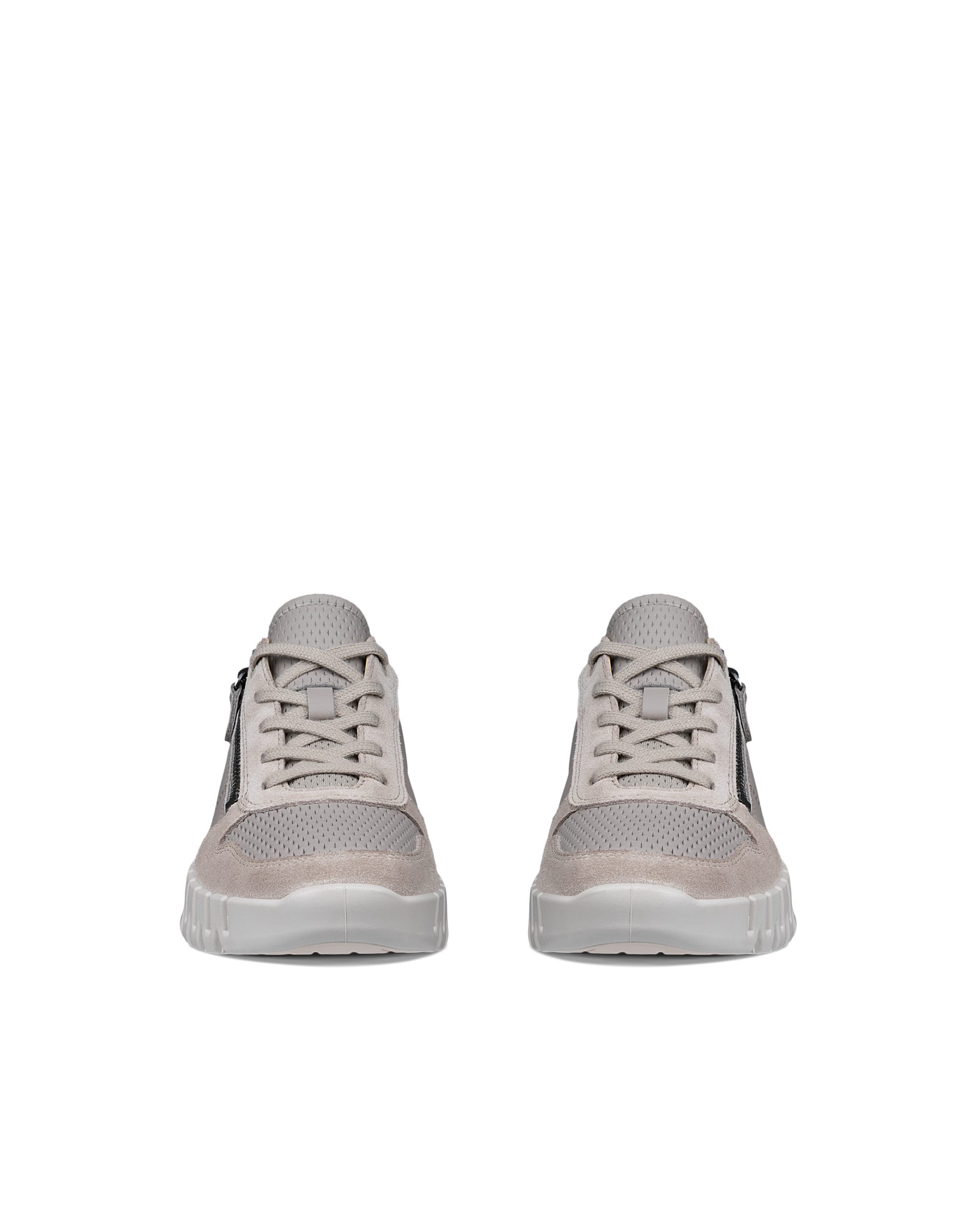 ECCO® GRUUV női bőr sneaker - Szürke - Front pair