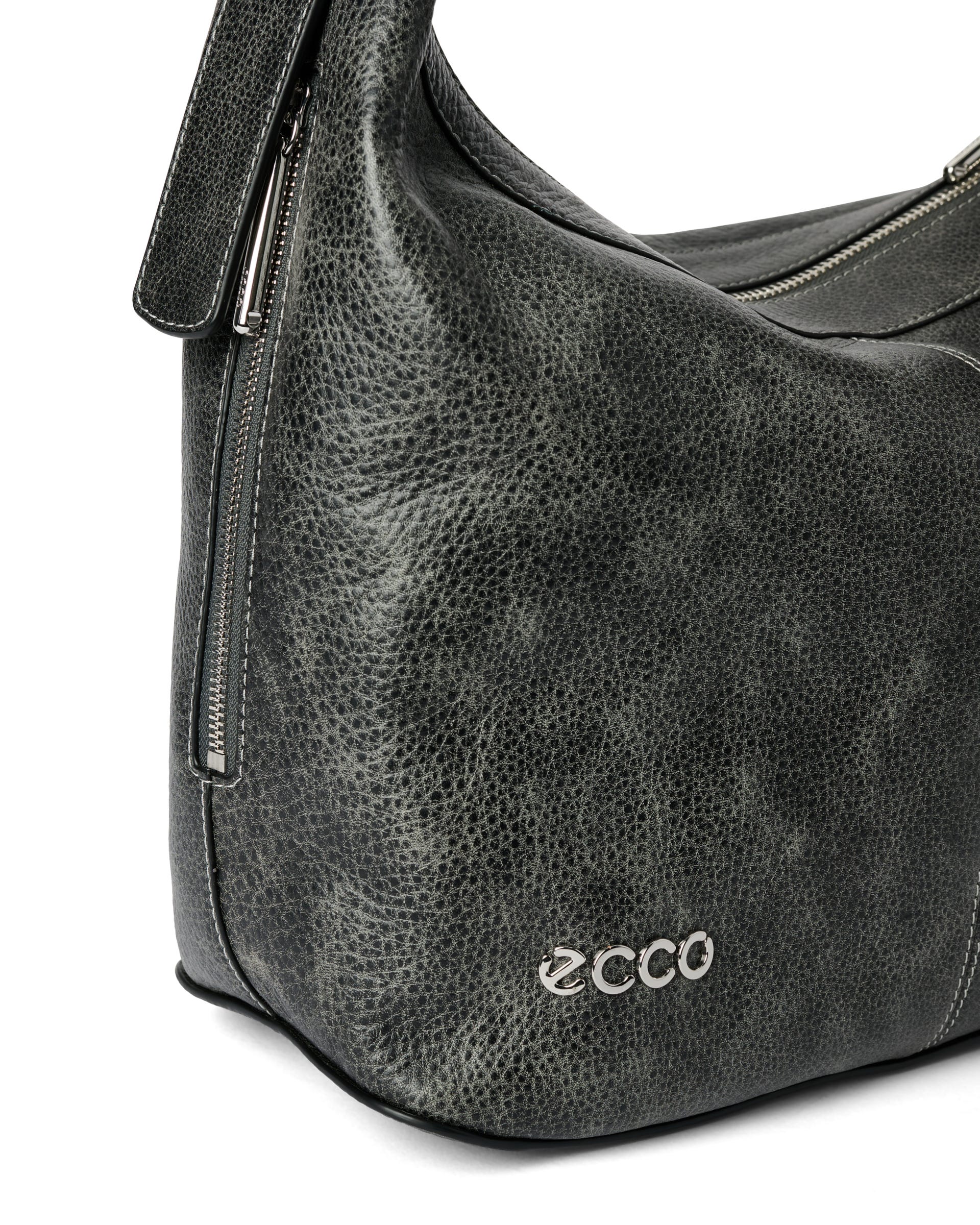 ECCO® Hobo Medium Leather Shoulder Bag - Multicolor - Detail-1