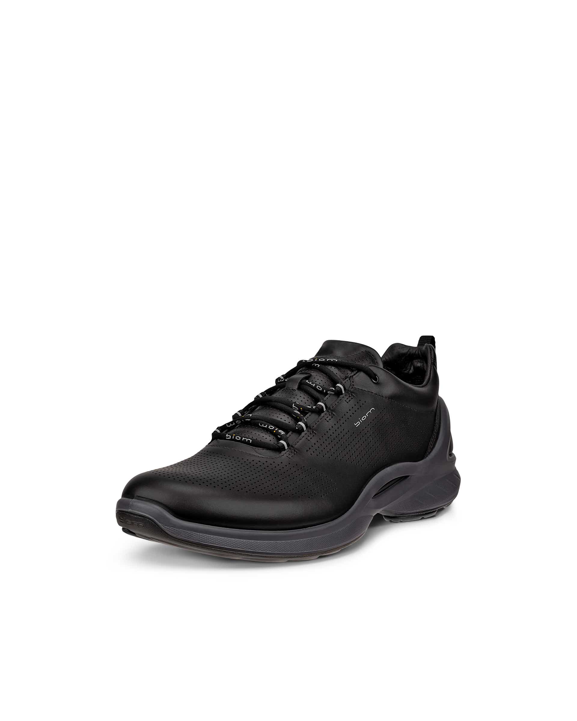 Men's ECCO® Biom Fjuel Leather Outdoor Sneaker - Black - Main