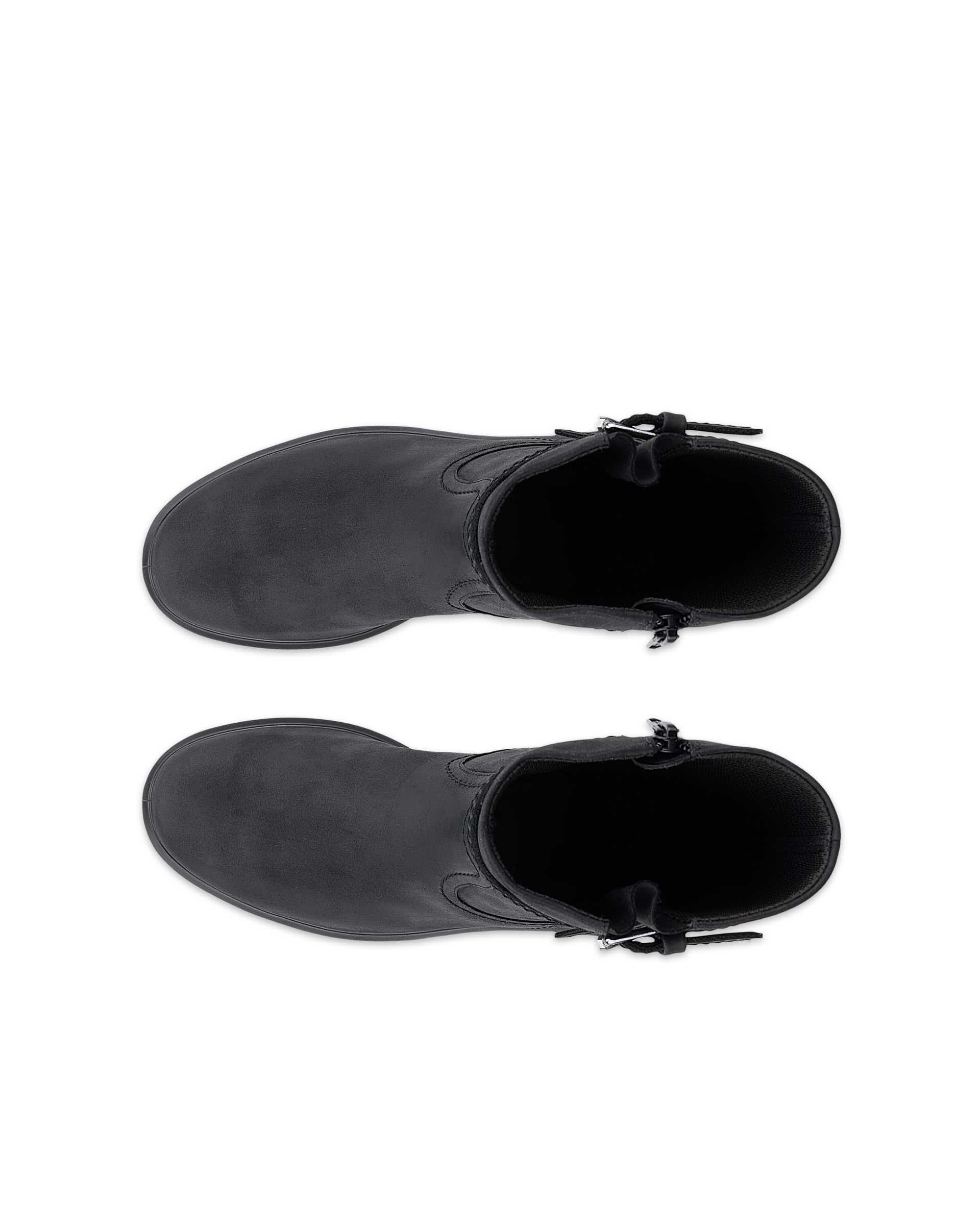 Women's ECCO® METROPOLE VIENNA Nubuck High-Cut Boot - Black - Top left pair