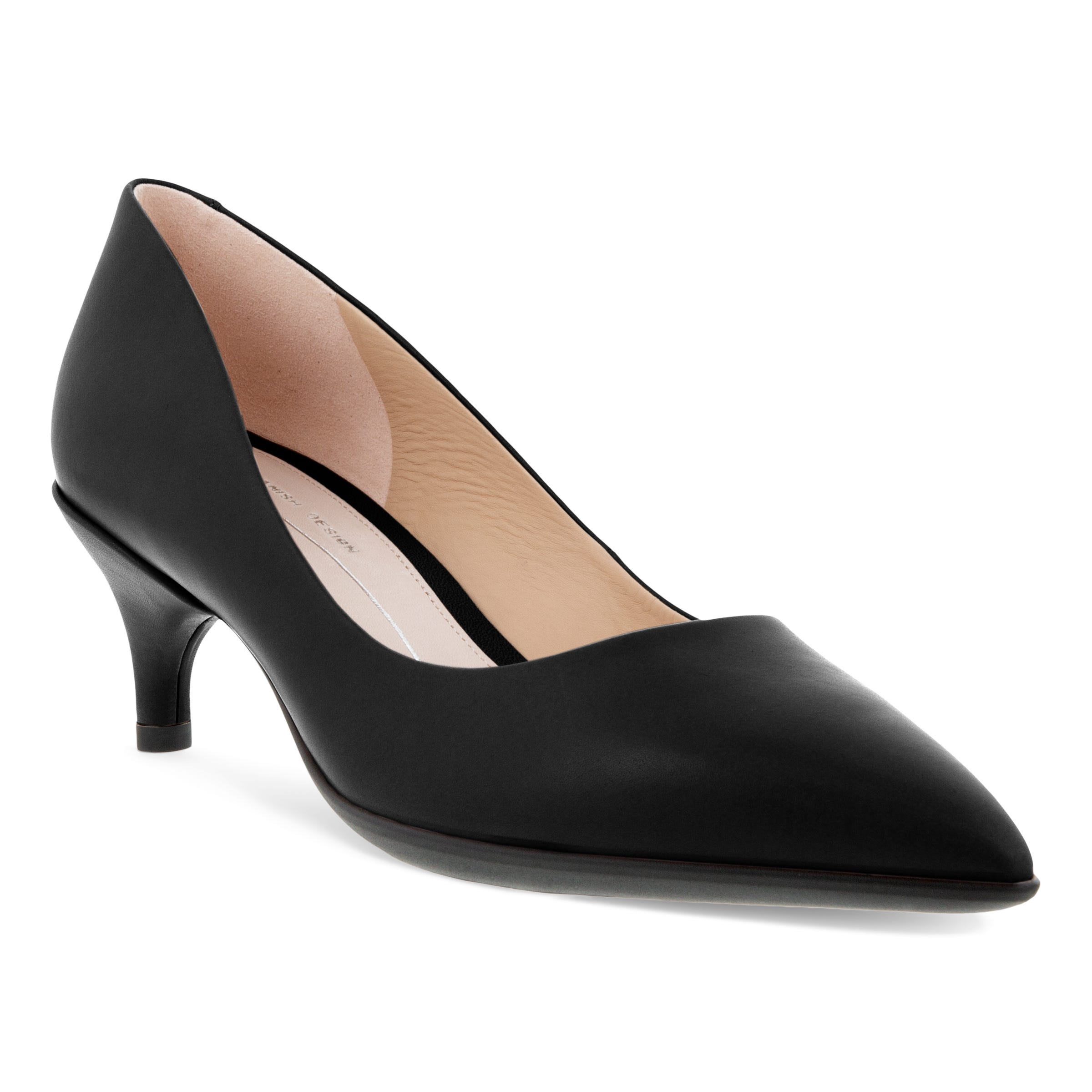 Women's ECCO® Shape Stiletto 45 Leather Stiletto Pump - Black - Main