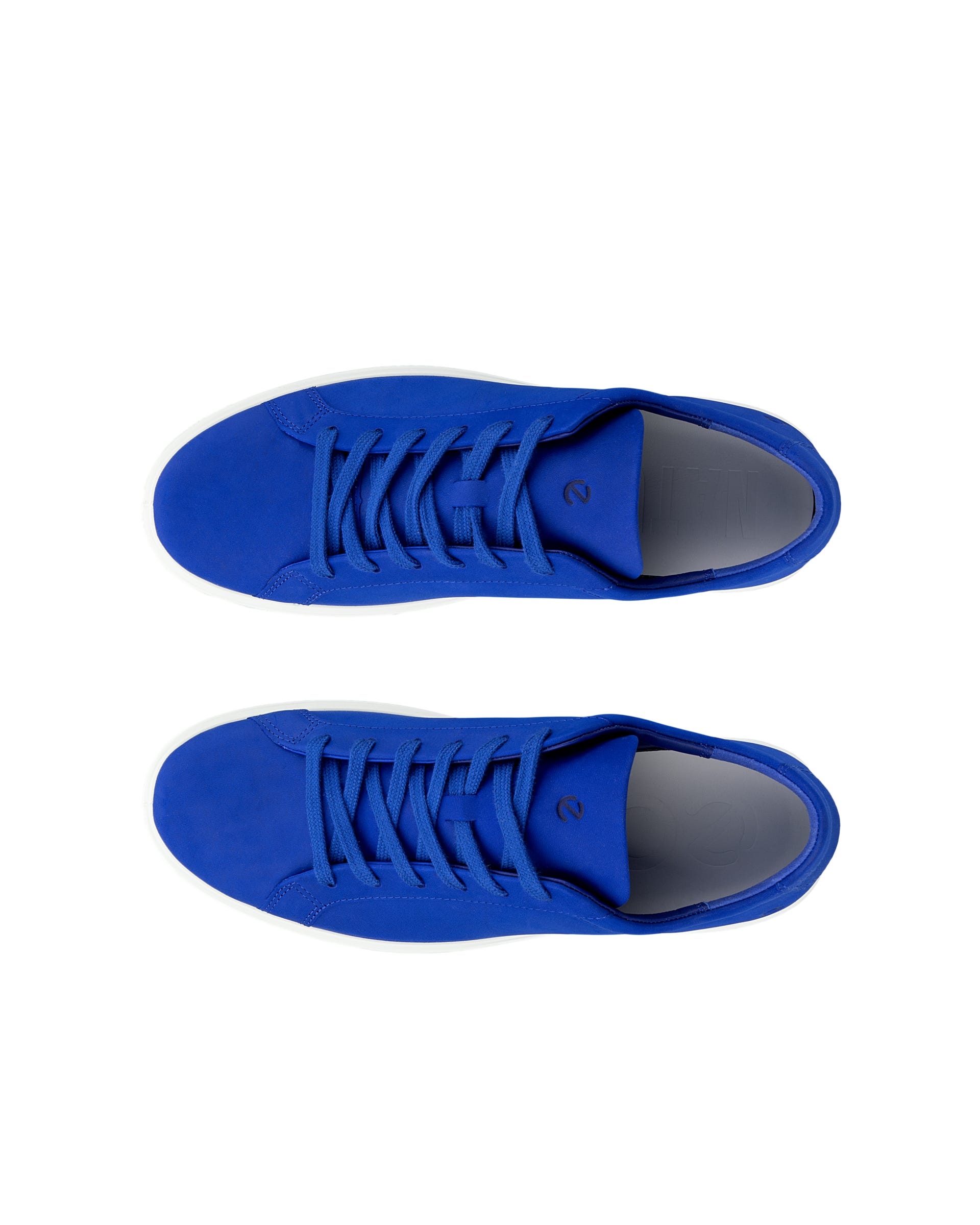 ECCO® Soft 60 Herren Sneaker aus Nubukleder - Blau - Top left pair