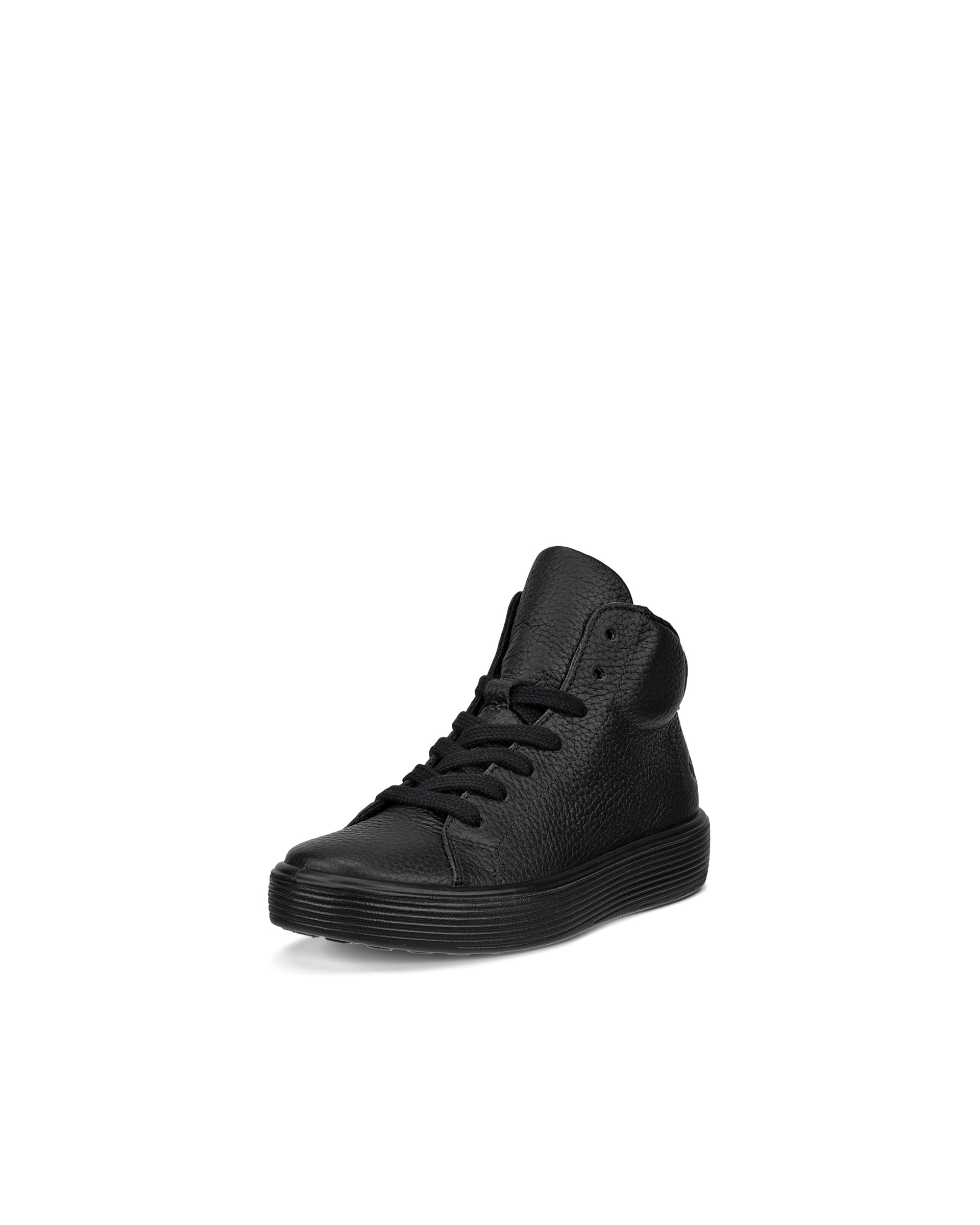 ECCO® Soft 60 Kinder High-Top Sneaker aus Leder  - Schwarz - Main
