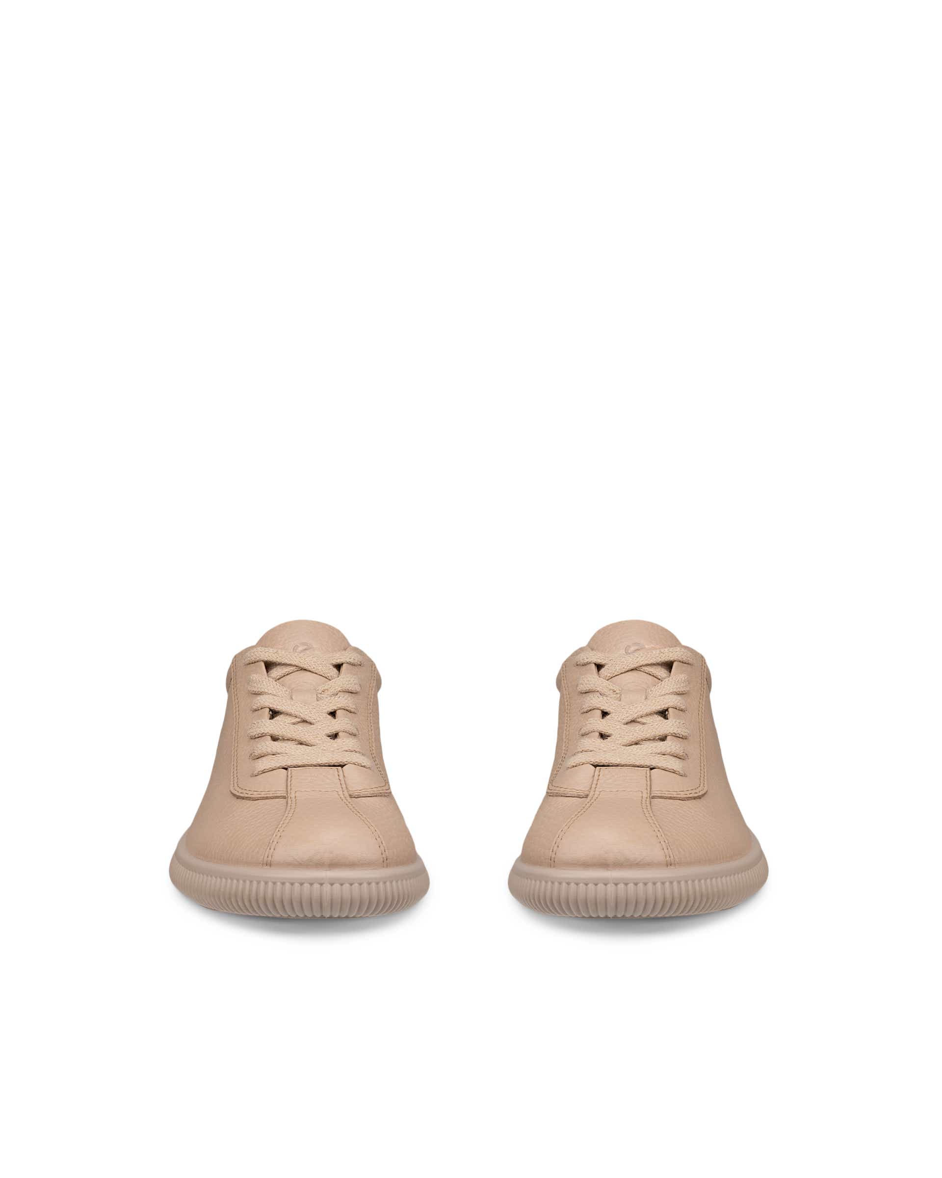 Women's ECCO® Soft Zero Leather Sneaker - Brown - Front pair
