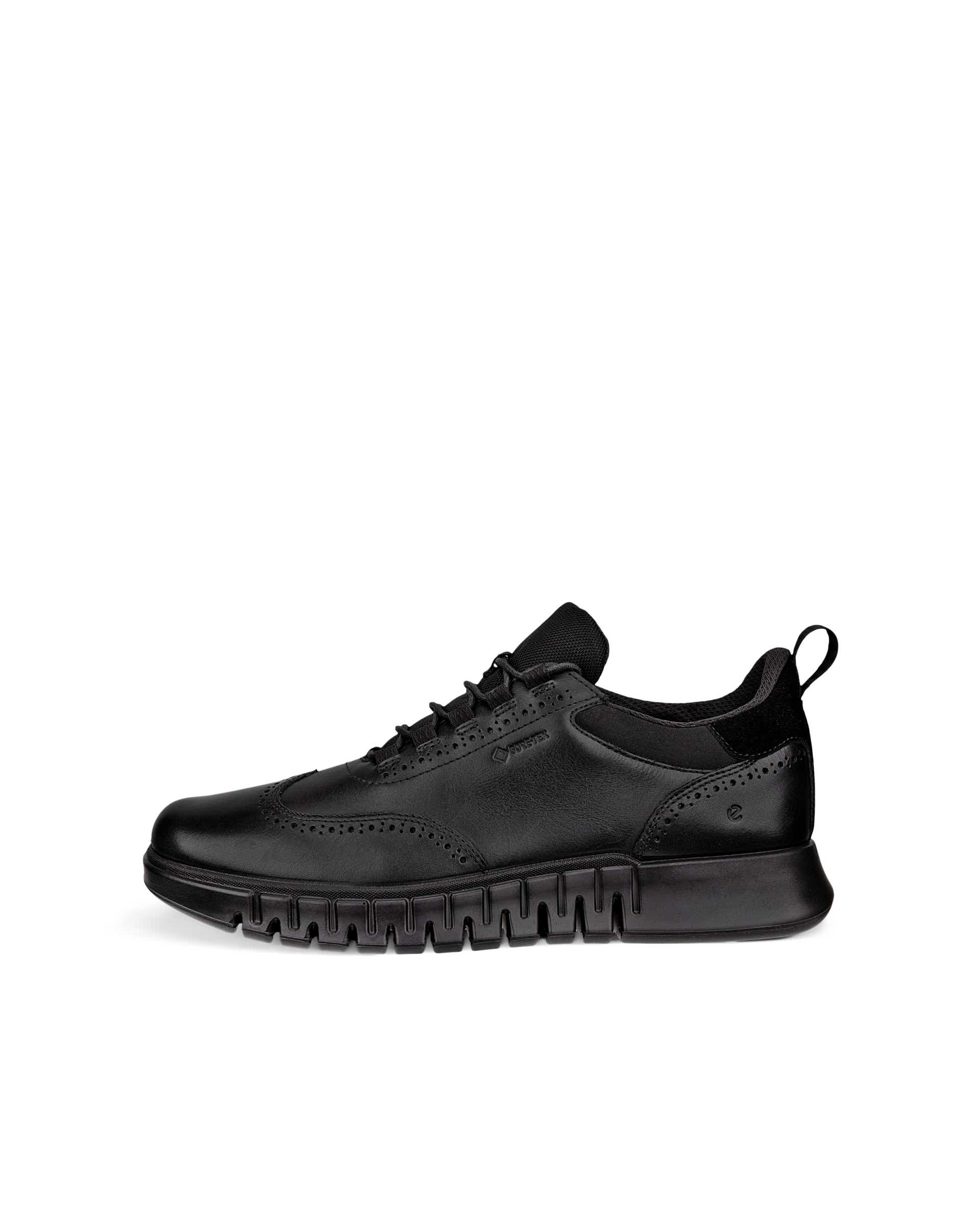 ECCO® GRUUV STUDIO muške kožne cipele Gore-Tex bez vezica - Crna - Outside