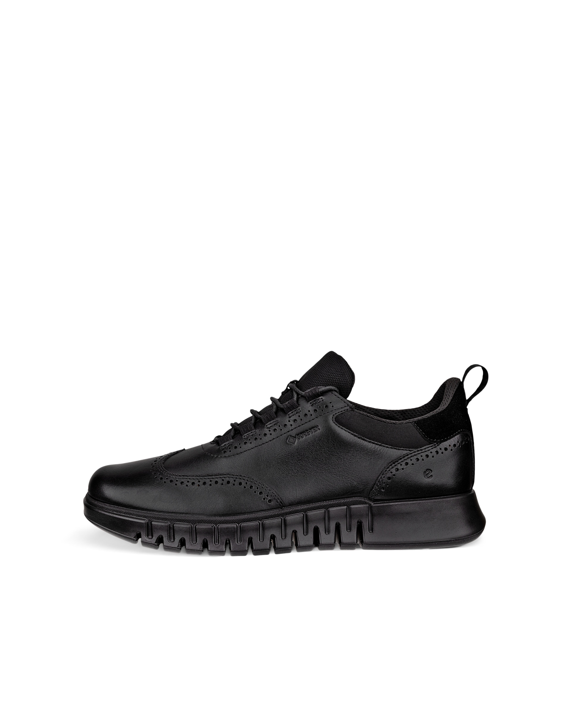 ECCO® GRUUV STUDIO muške kožne cipele Gore-Tex bez vezica - Crna - Outside