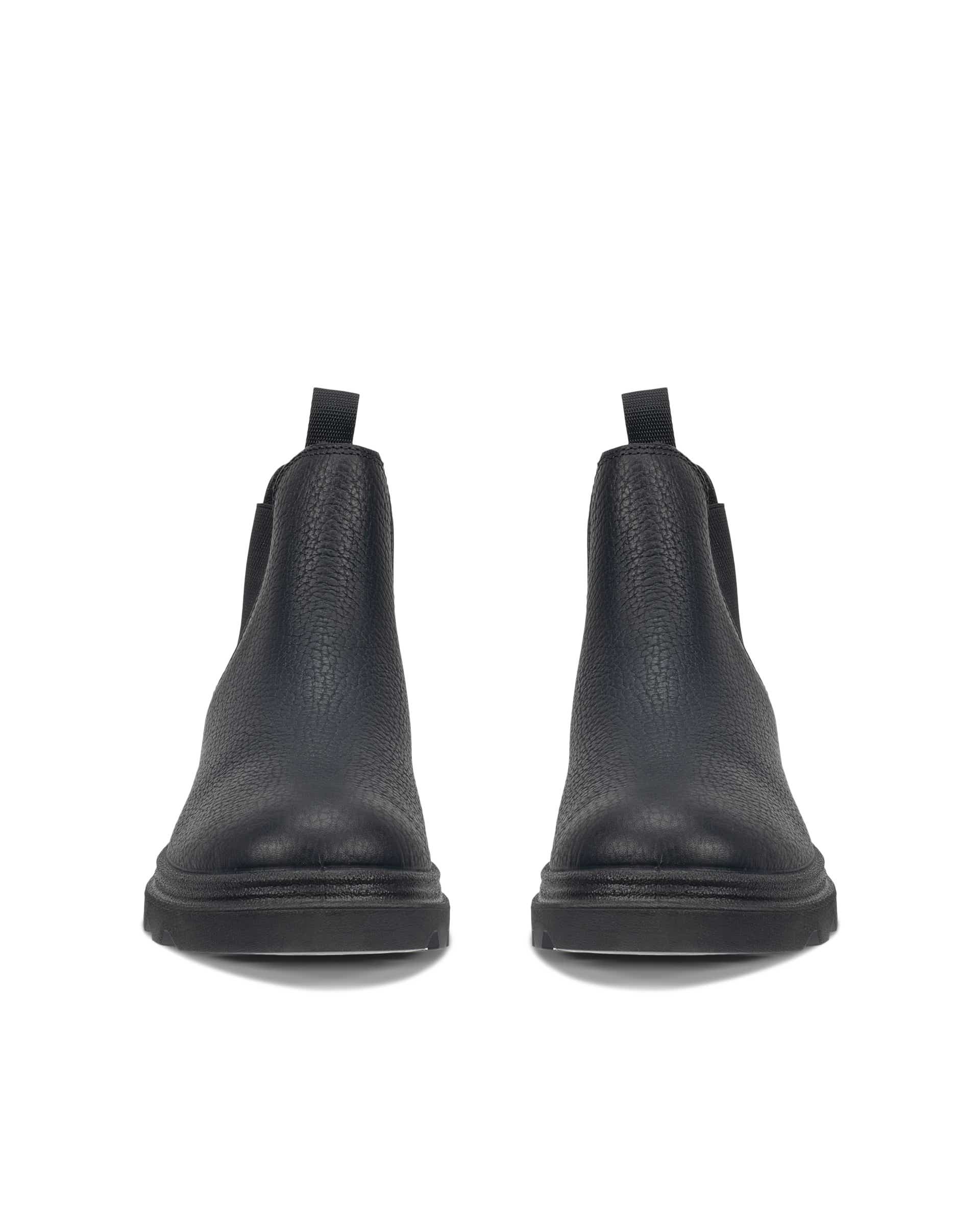 Damskie skórzane sztyblety Chelsea ECCO® GRAINER - Czarny - Front pair