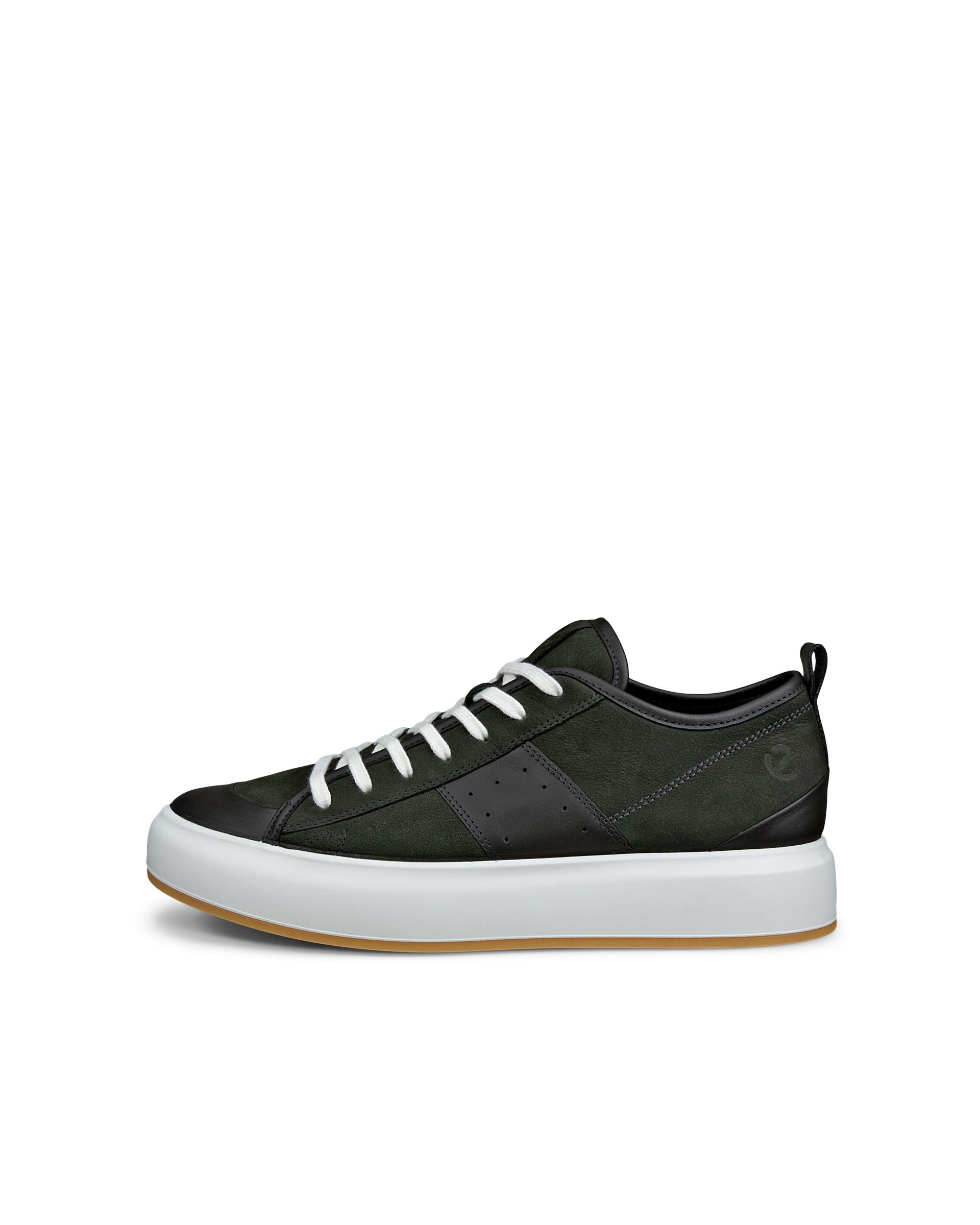 ECCO® Street Ace Heren nubuck sneaker - Groen - Outside