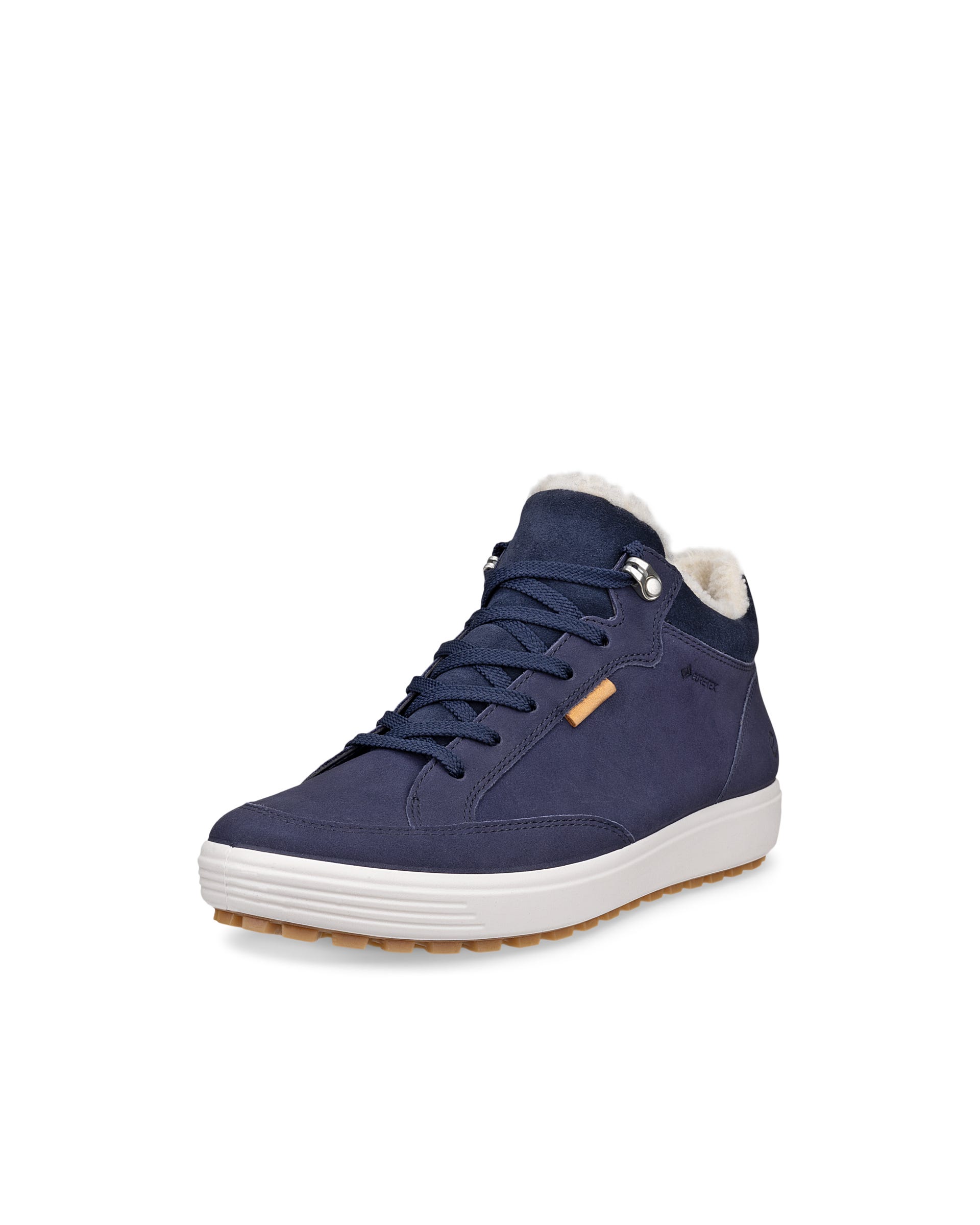 Women's ECCO® SOFT 7 TRED Nubuck Gore-Tex Mid-Cut Boot - Blue - Outside