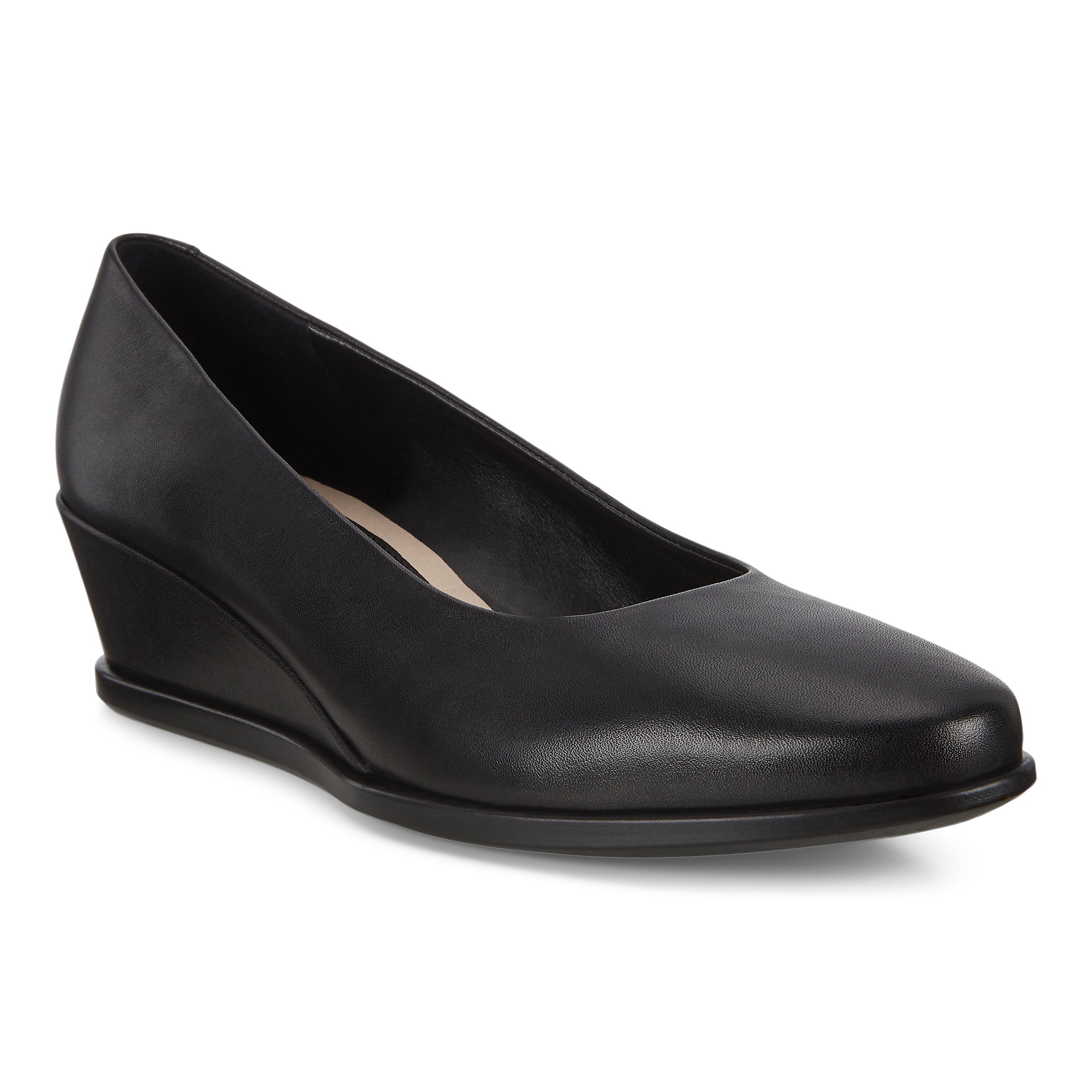 ECCO Shape 45 Wedge ウィメンズ レザーローファー - ブラック - Main