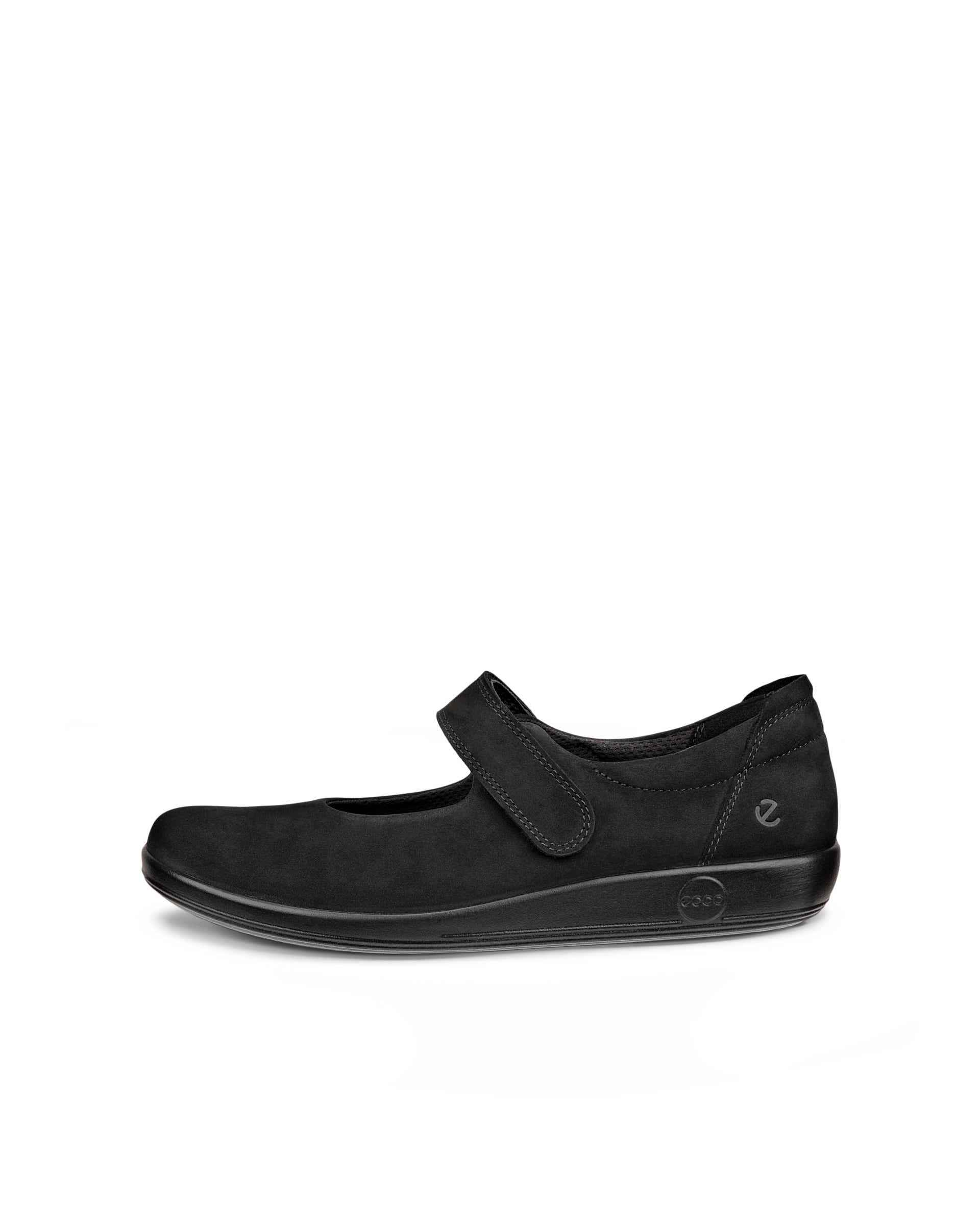ECCO® SOFT 2.0 dame Mary Jane sko nubuk - Svart - Outside