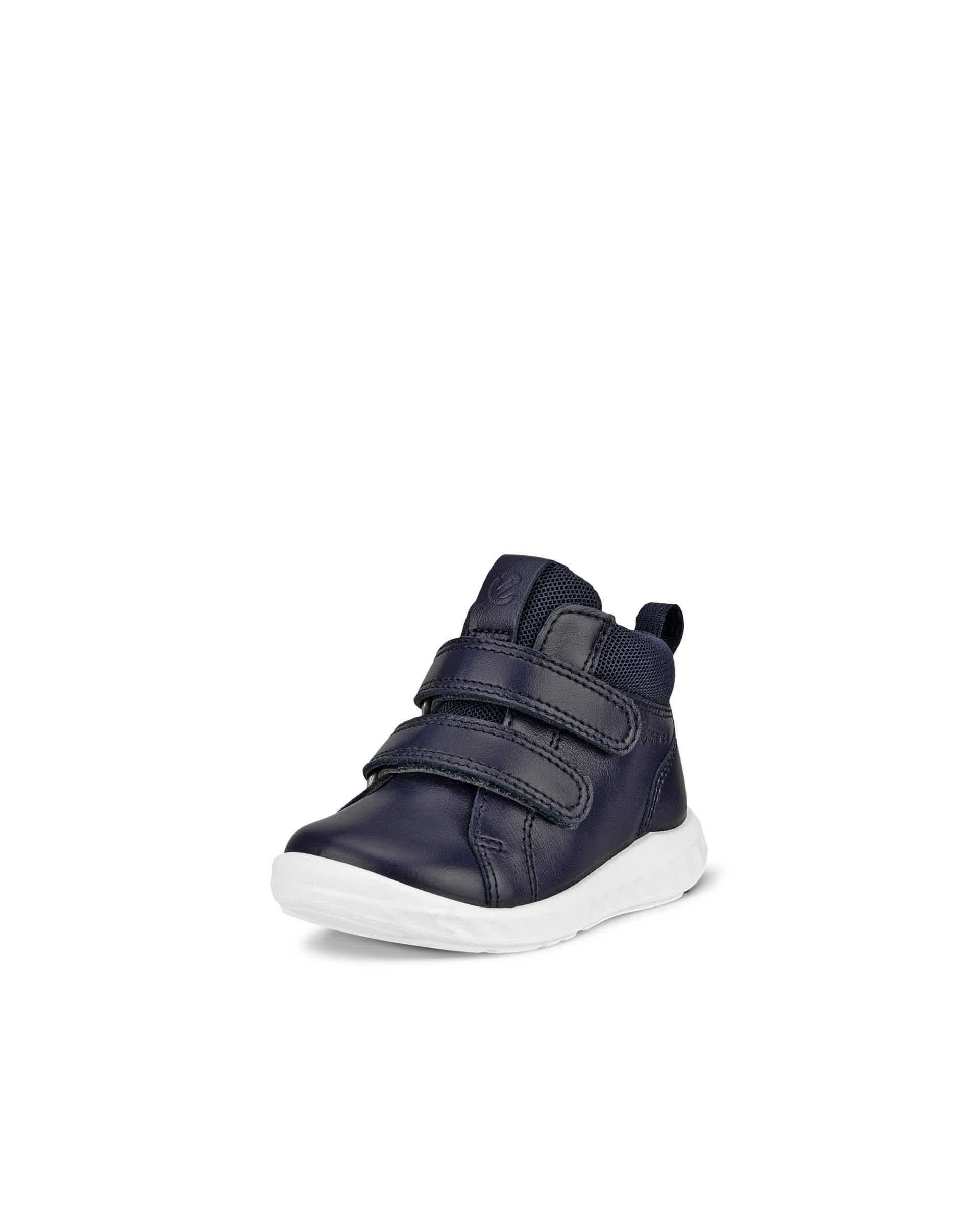 ECCO® SP.1 Lite baskets en cuir Gore-Tex à scratch pour enfant - Bleu - Main
