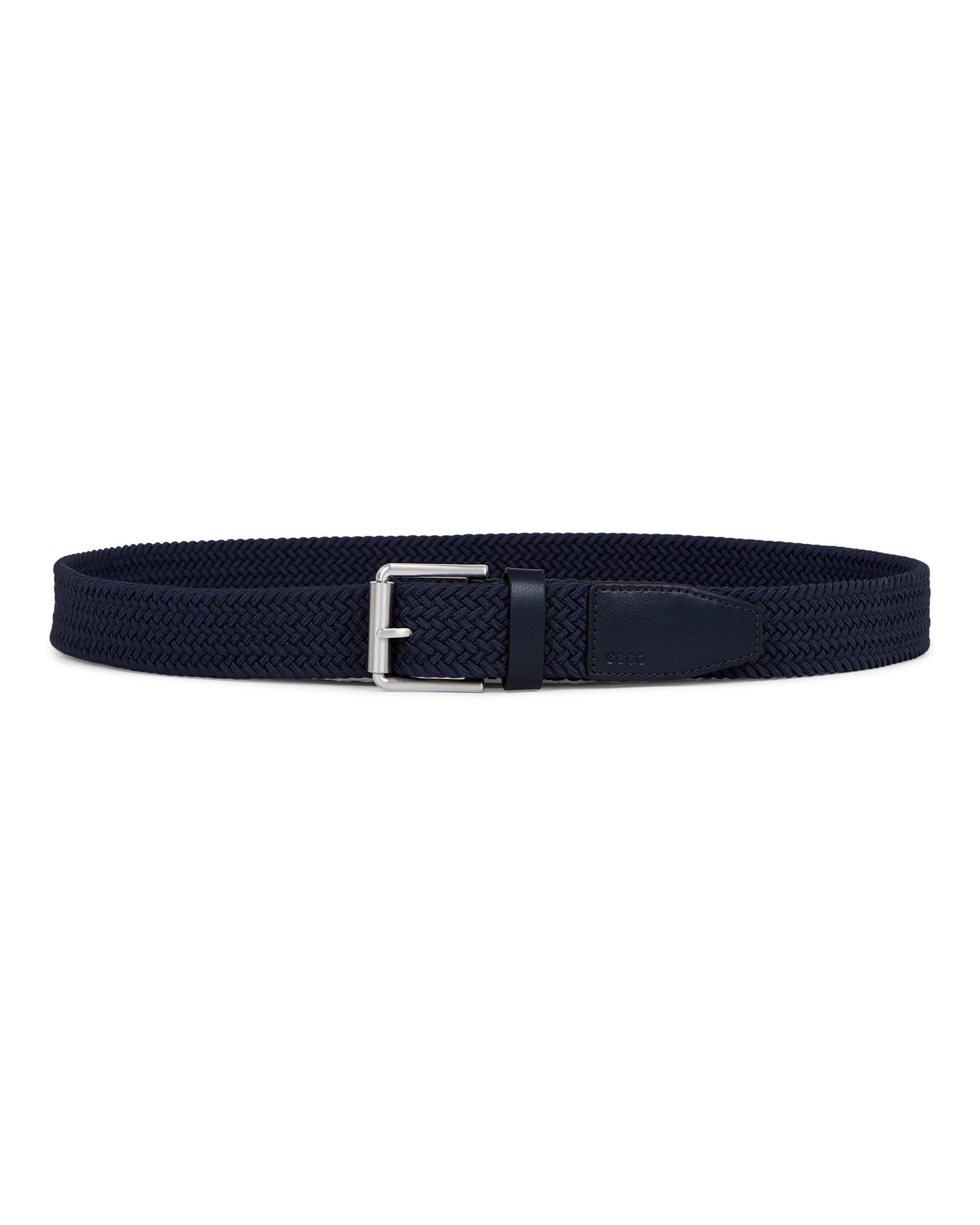 Men's ECCO® Textile Formal Braided Belt - Blue - Main