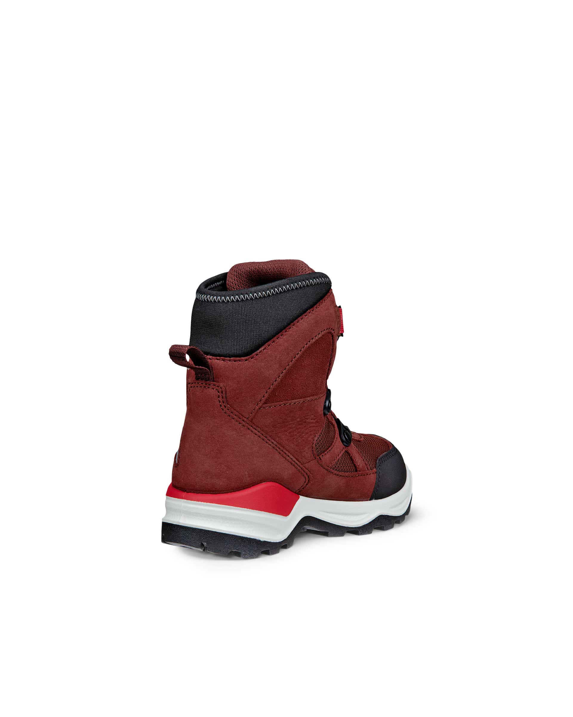 Dziecięce wodoodporne nubukowe buty zimowe ECCO® SNOW MOUNTAIN - Czerwony - Back