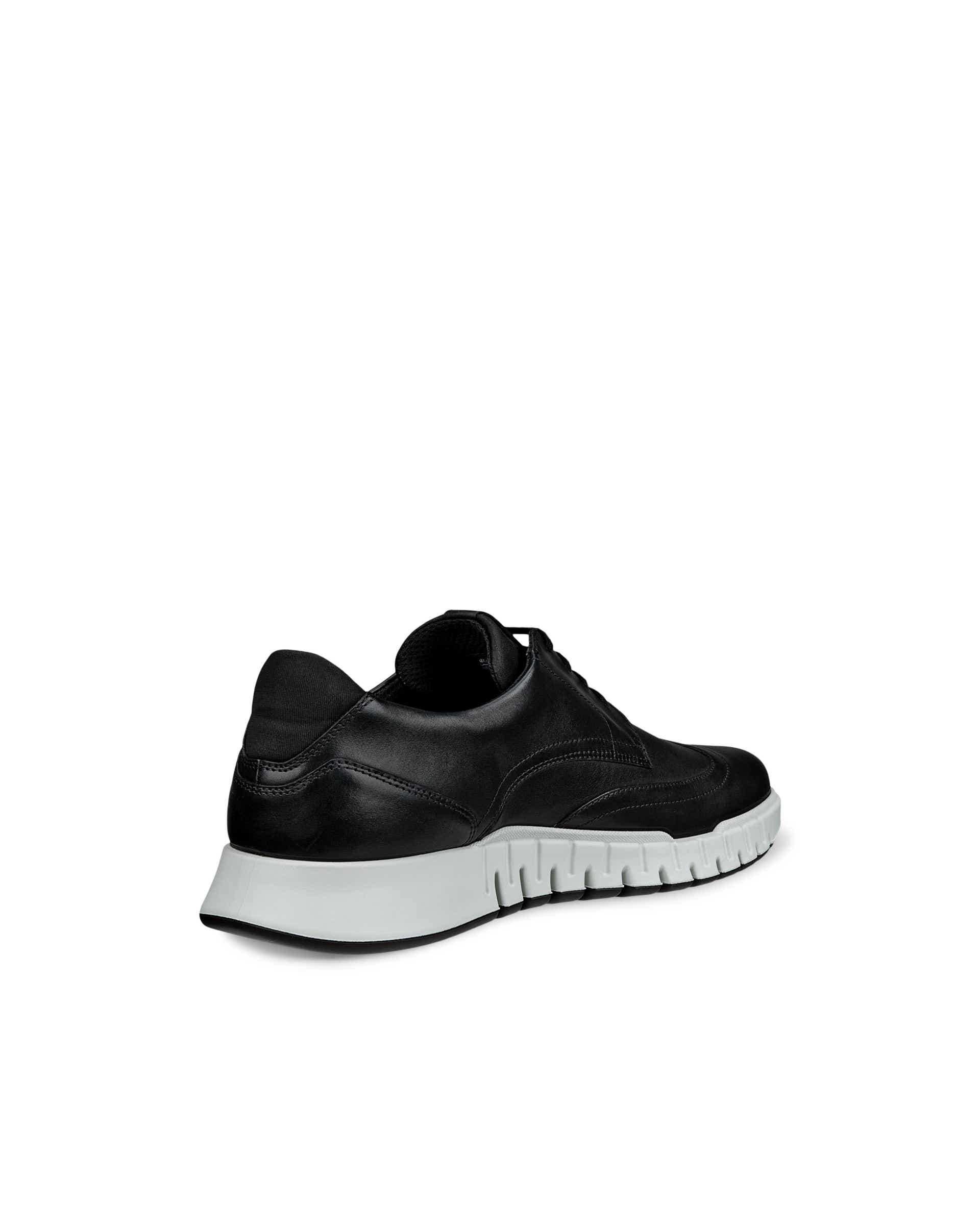 ECCO® Gruuv Studio chaussures sans lacet en cuir pour homme - Noir - Back