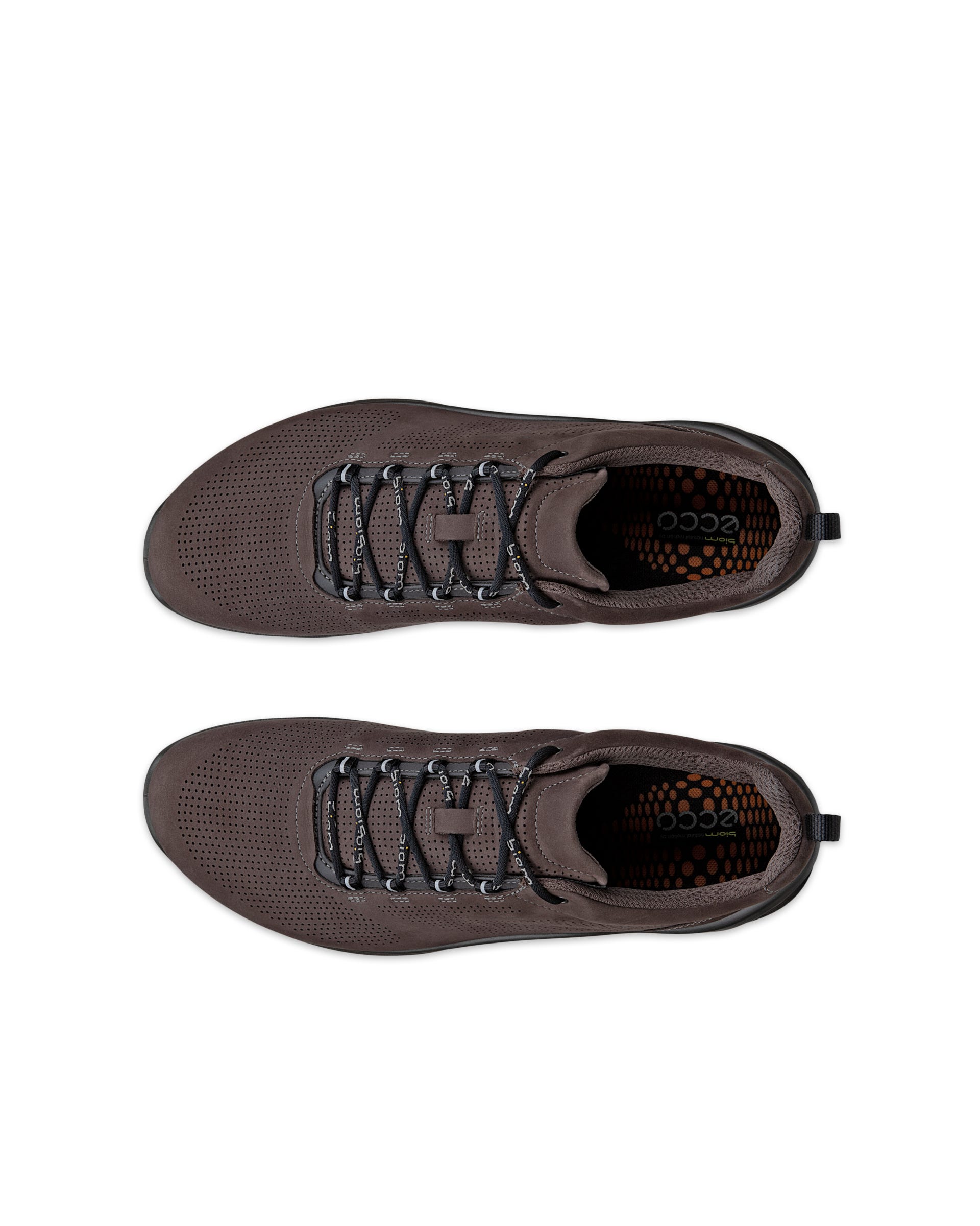 Men's ECCO® BIOM Fjuel Nubuck Outdoor Sneaker - Brown - Top left pair