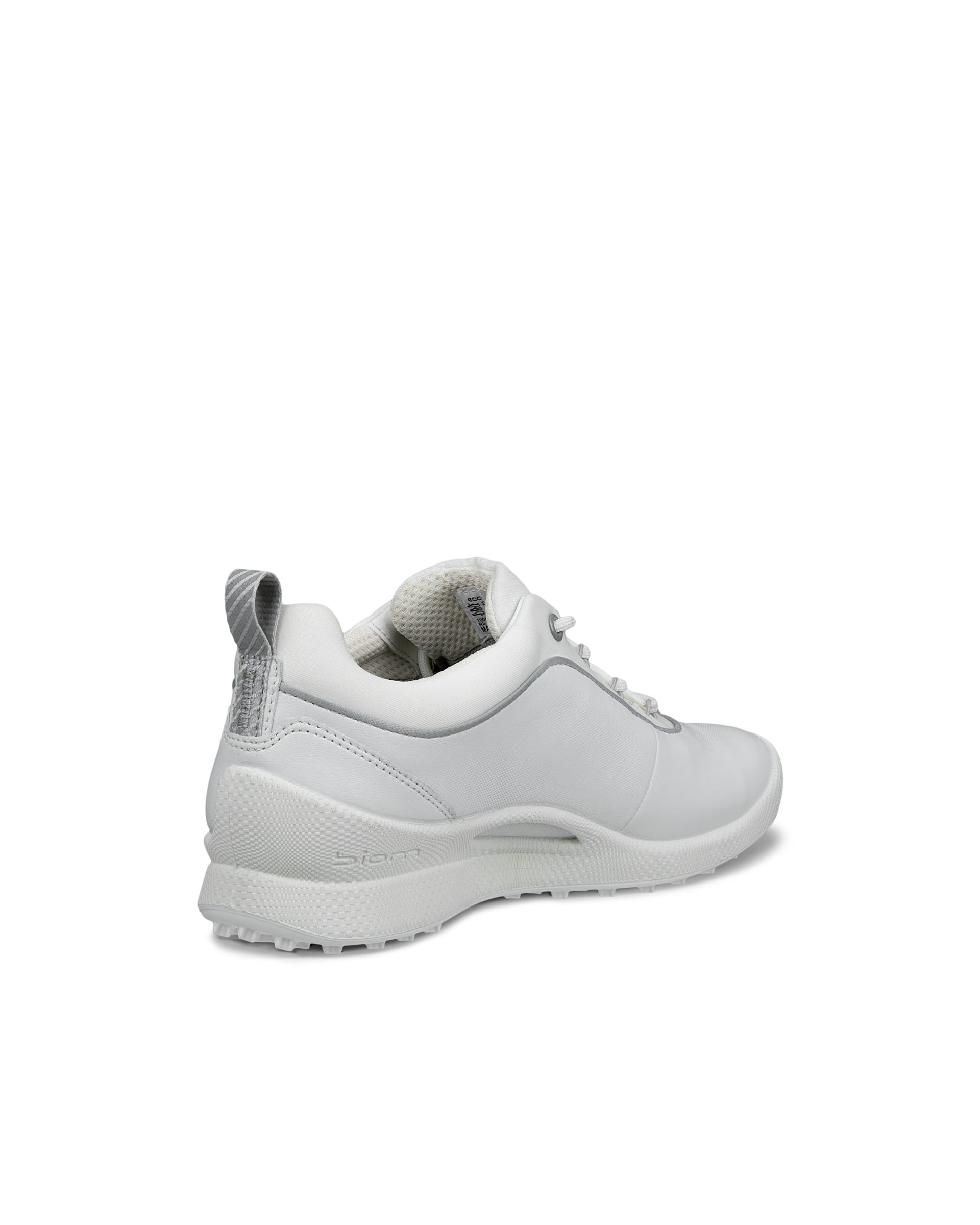 Women's ECCO® Golf Biom Hybrid Leather Golf Shoe - White - Back