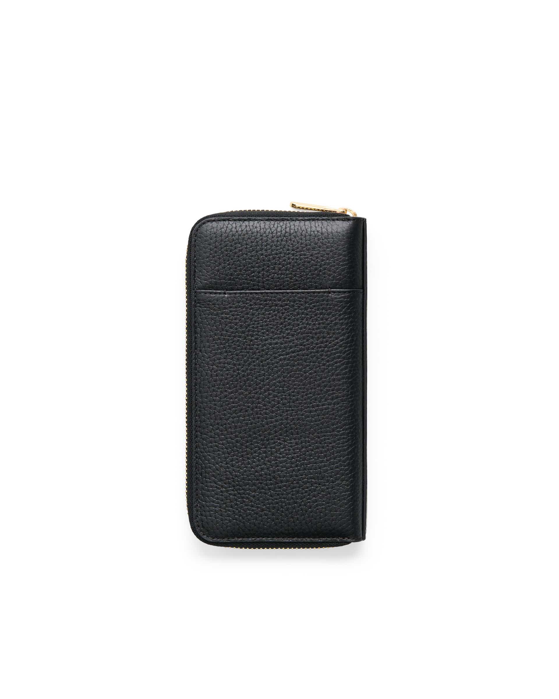 Duży skórzany portfel ECCO® WALLET - Czarny - Back