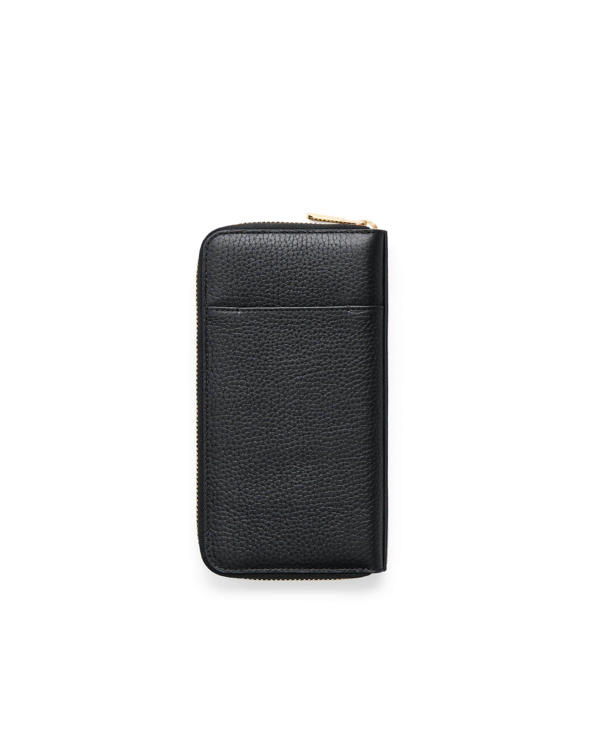 Duży skórzany portfel ECCO® WALLET - Czarny - Back