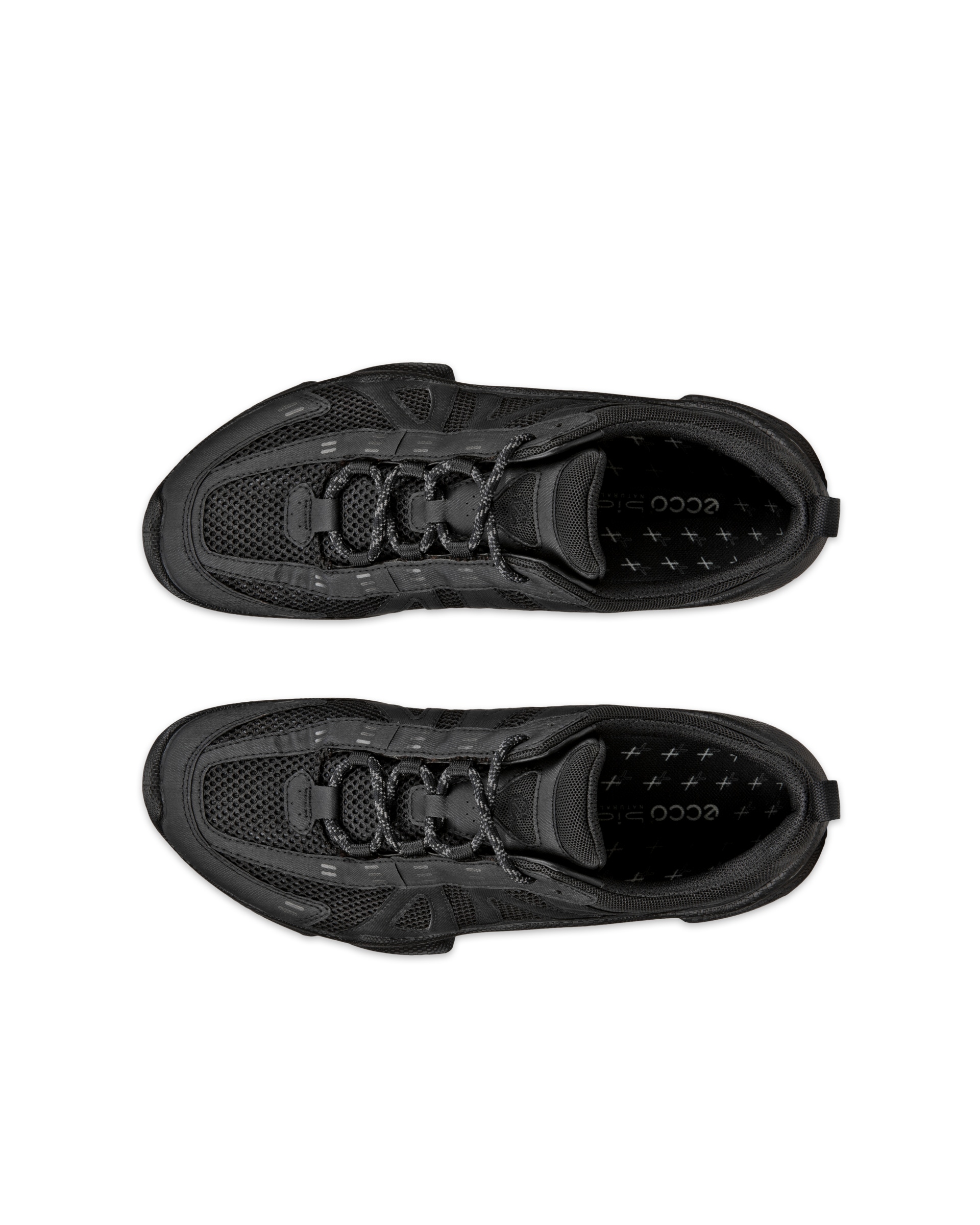 남성 ECCO® Biom C-Trail 텍스타일 아웃도어 트레이너 - 블랙 - Top left pair