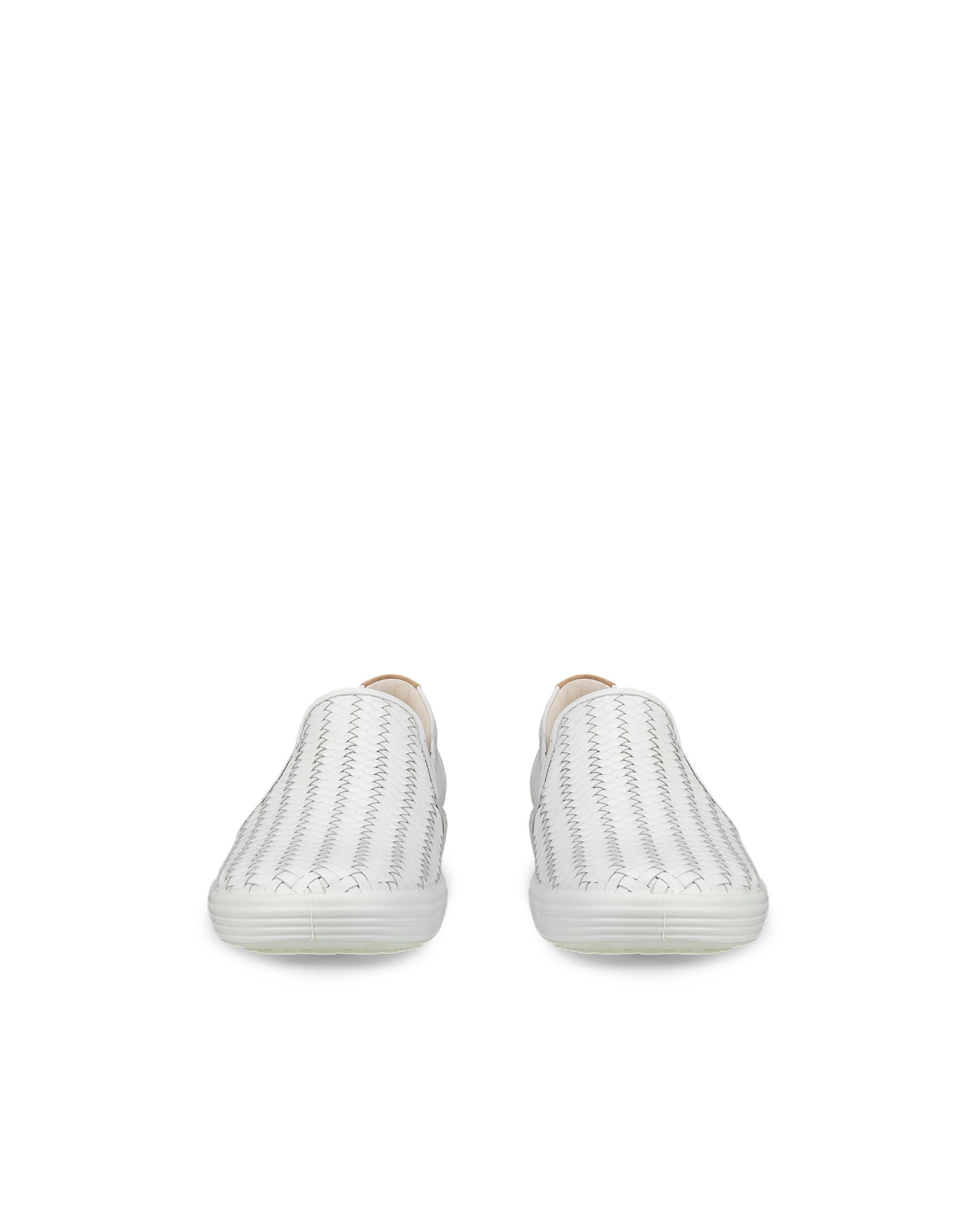 Women's ECCO® Soft 7 Leather Slip-On Sneaker - White - Front pair