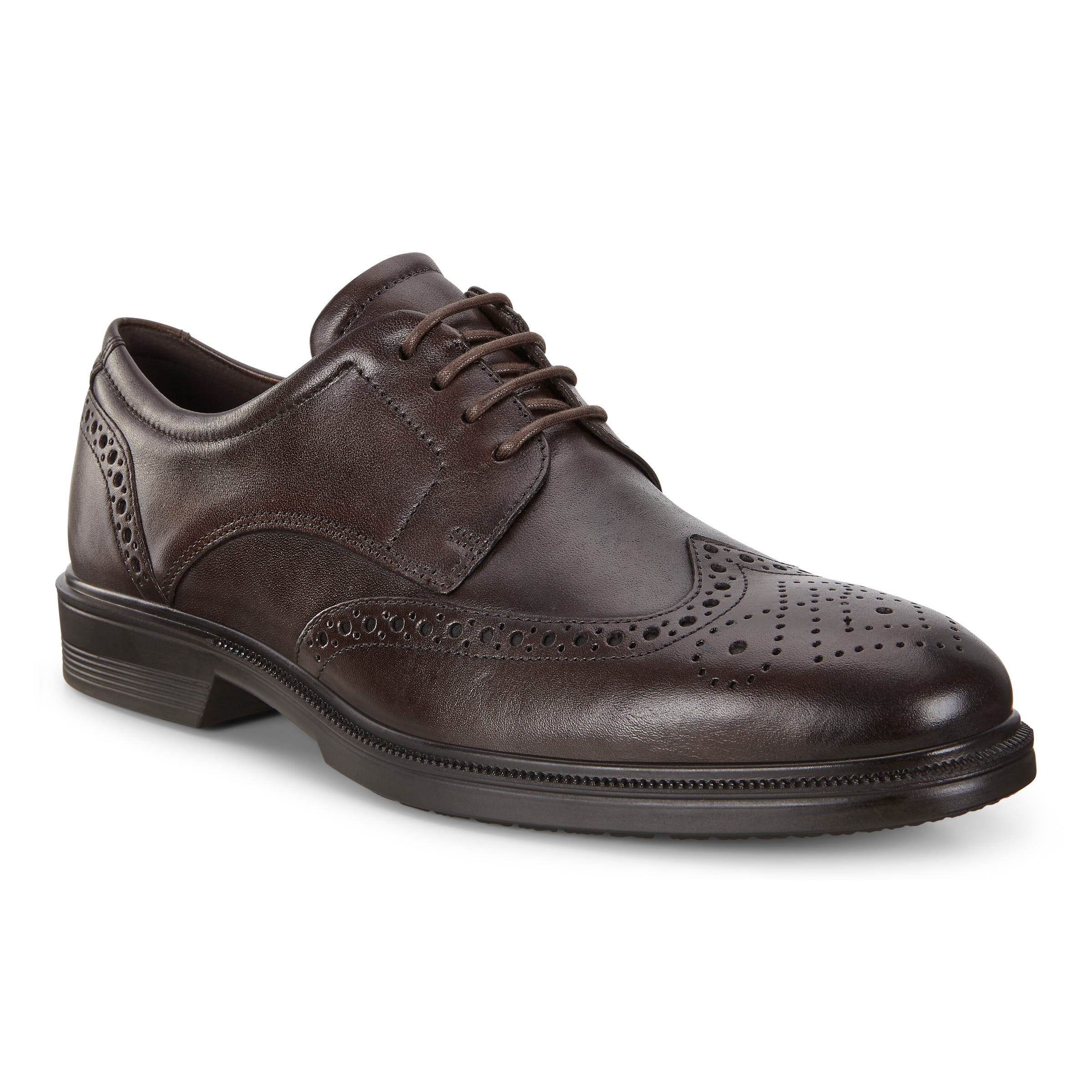 ECCO Men's Lisbon Brogue Dress Shoes - Brown - Main