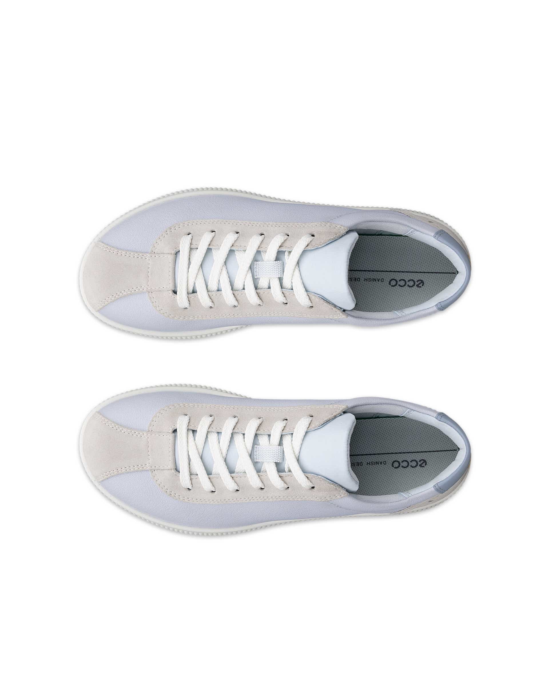 ECCO® Soft Zero Dames leren sneaker - Blauw - Top left pair