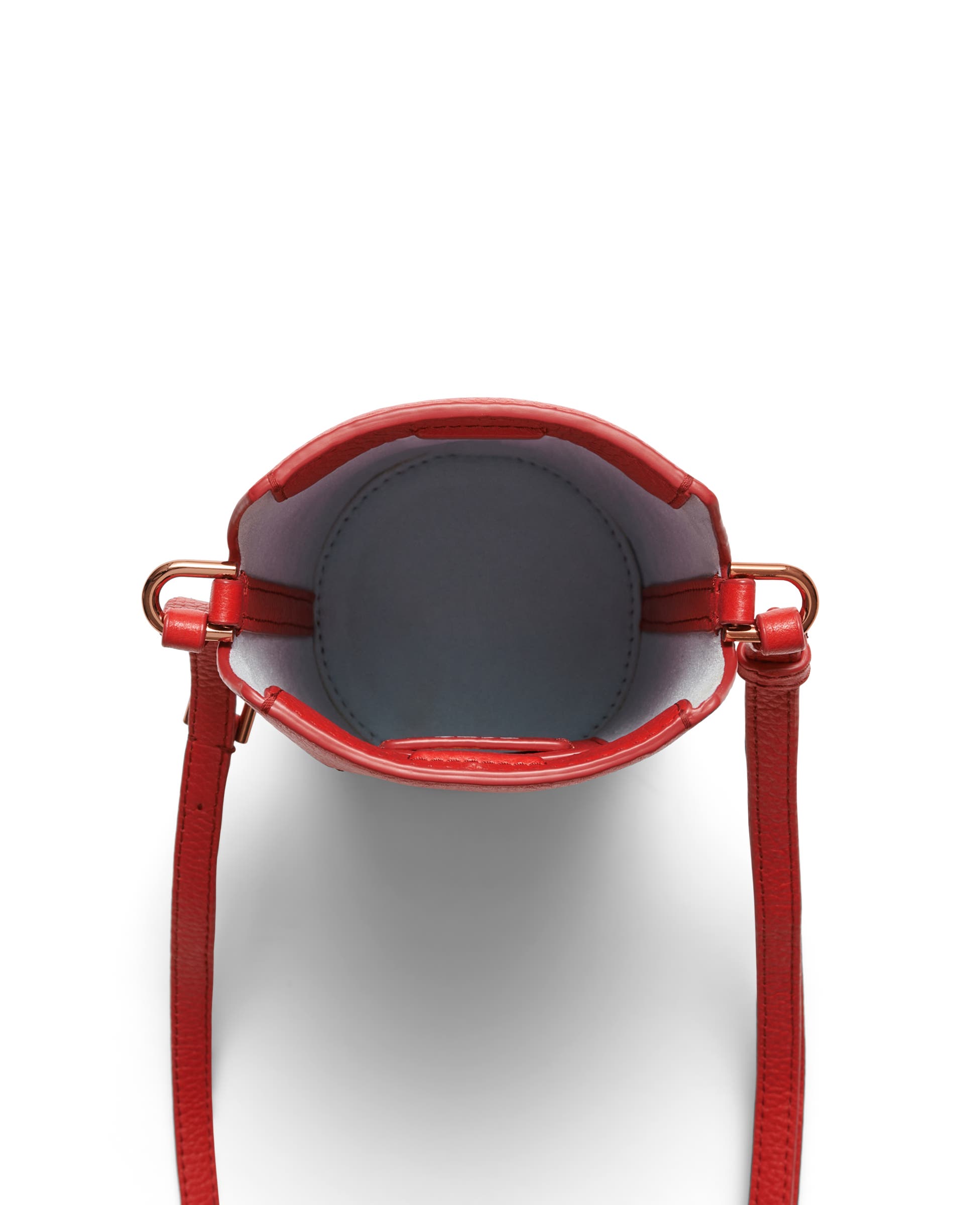 ECCO® Pot Pebbled Leather Crossbody Bag - Red - Birdeye