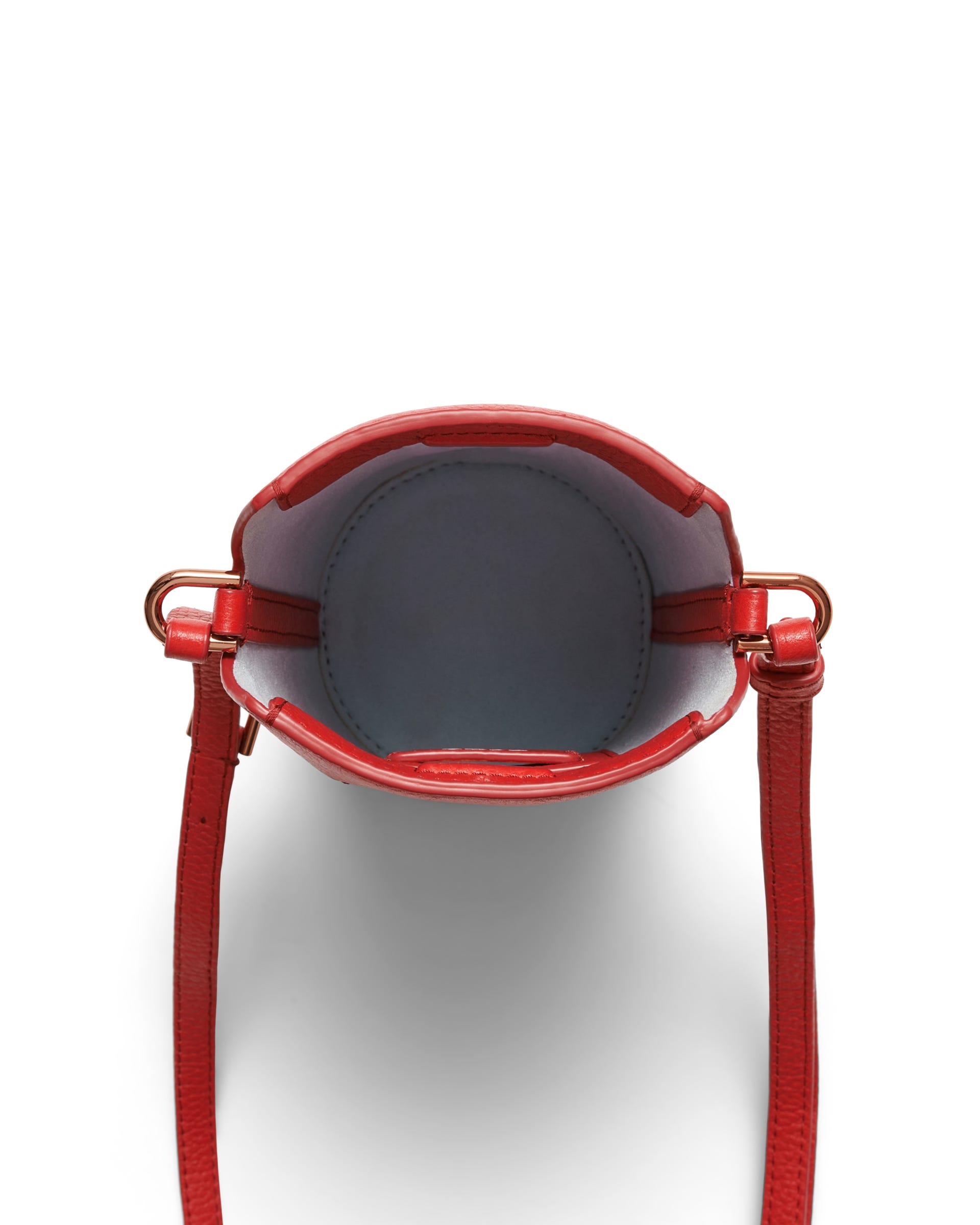 ECCO® Pot Pebbled Leather Crossbody Bag - Red - Birdeye