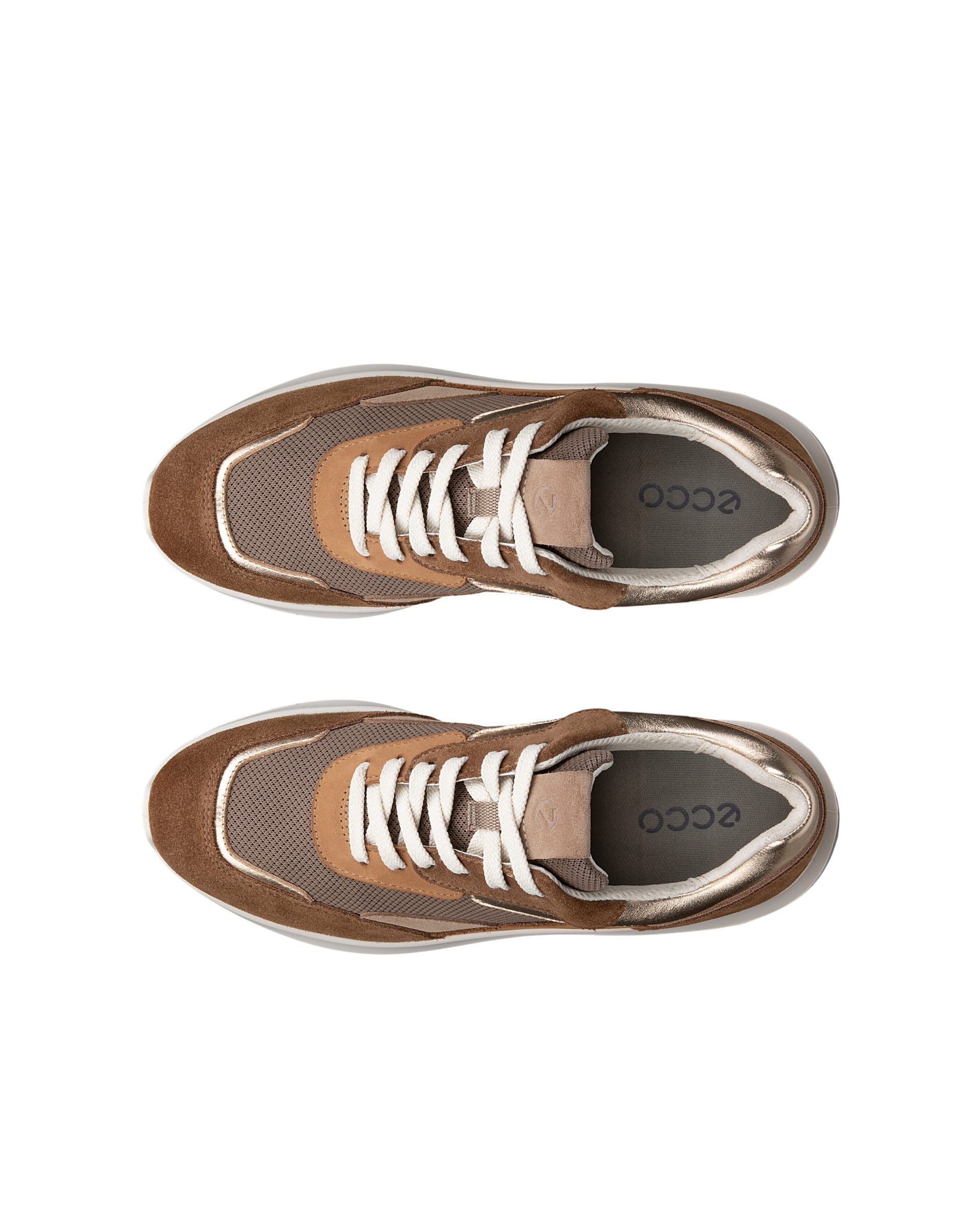 Women's ECCO® VALERIE Nubuck Trainer - Brown - Outside