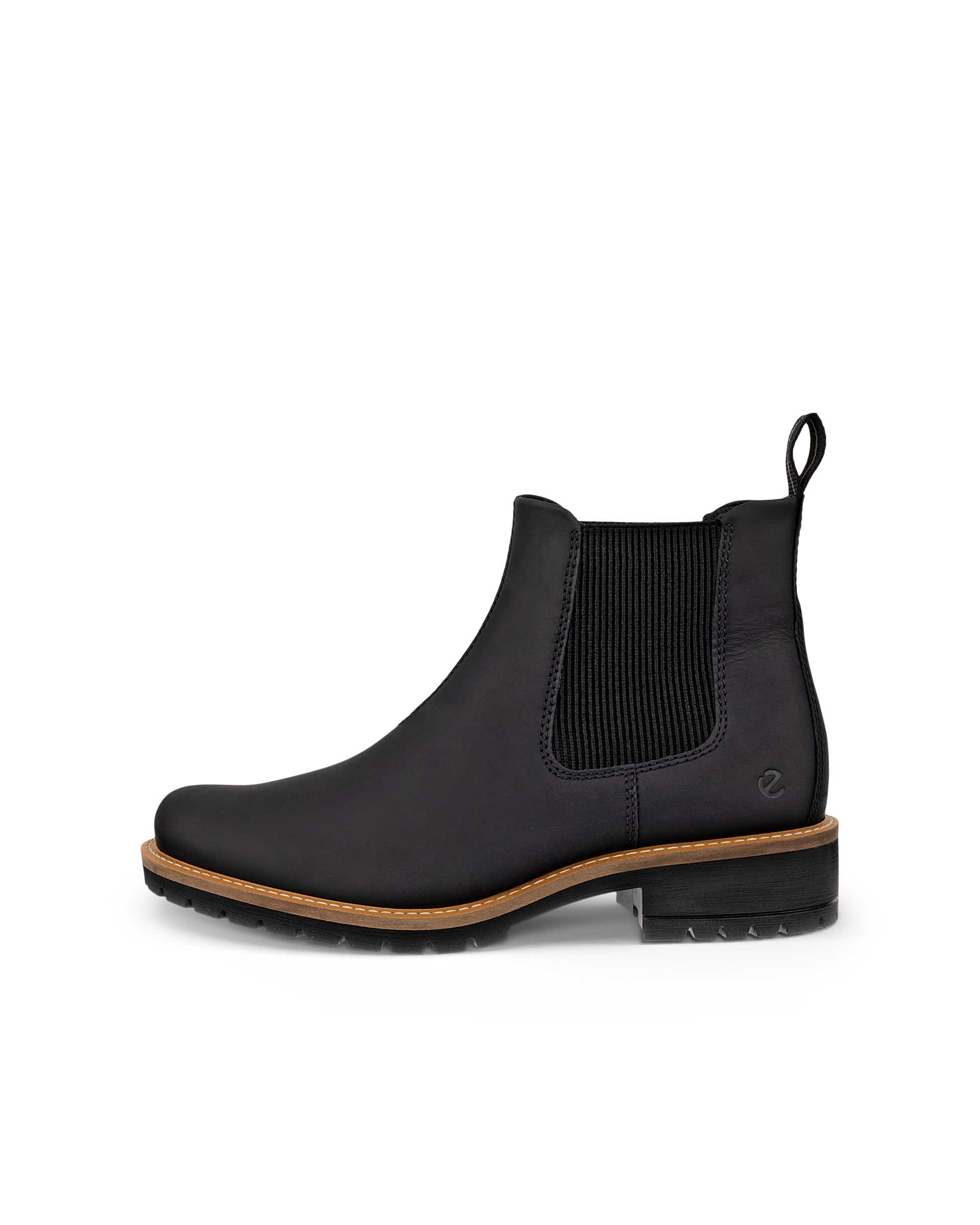 ECCO® ELAINA Damen Chelsea Boot aus Nubukleder - Schwarz - Outside