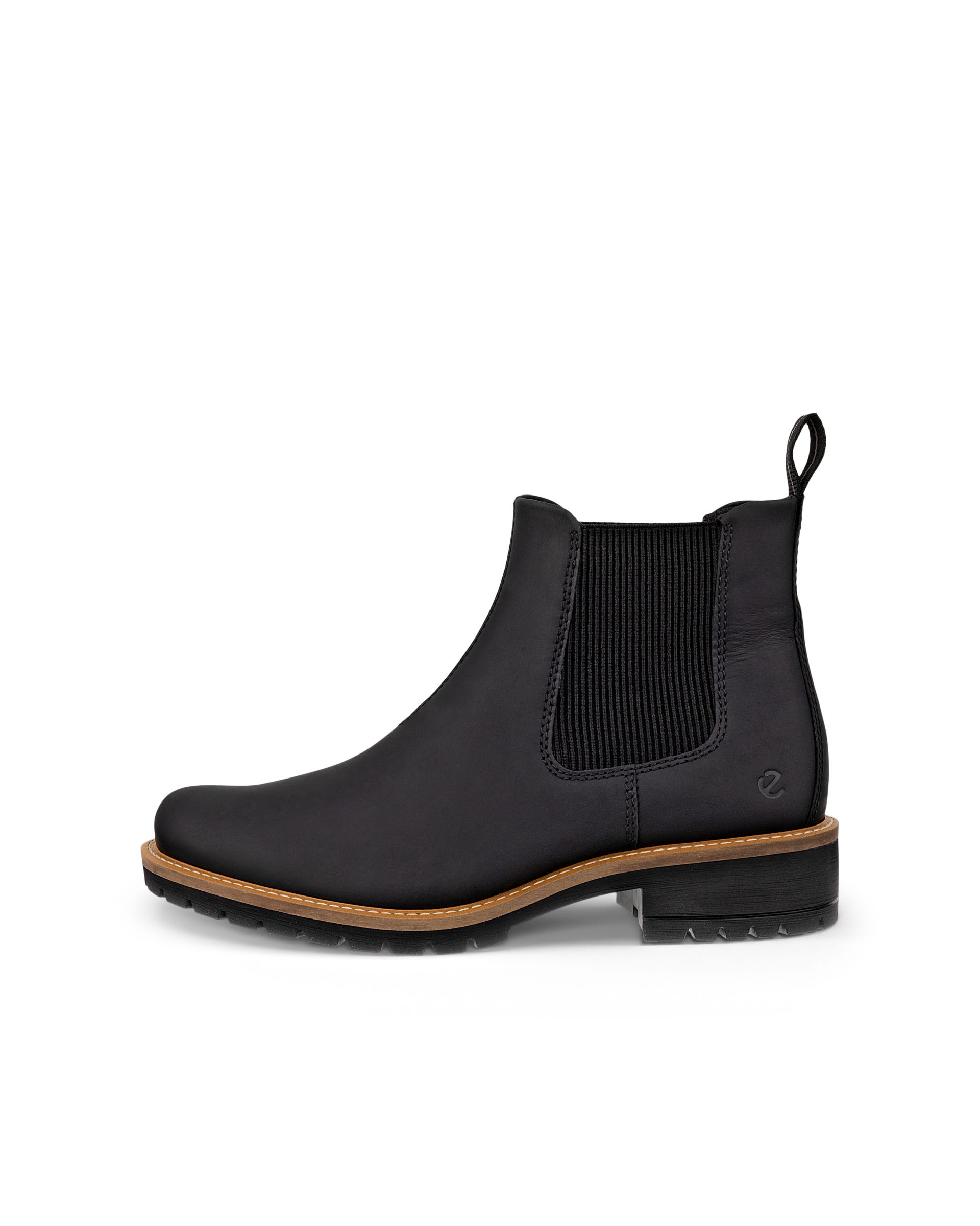 ECCO® ELAINA Damen Chelsea Boot aus Veloursleder - Schwarz - Outside