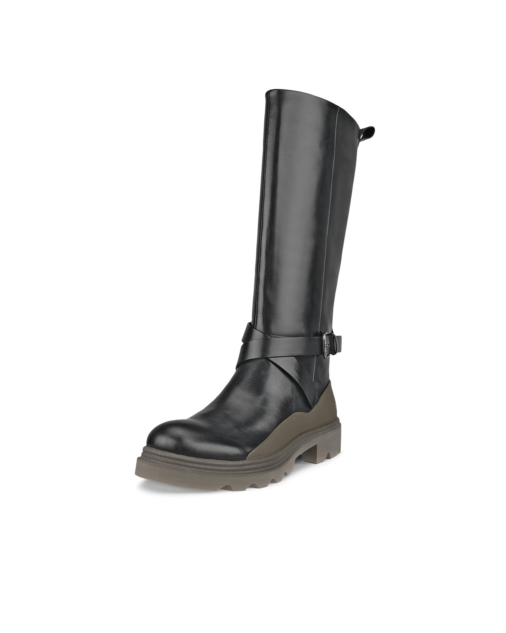 ECCO Grainer ウィメンズ レザーハイカットブーツ - ブラウン - Main