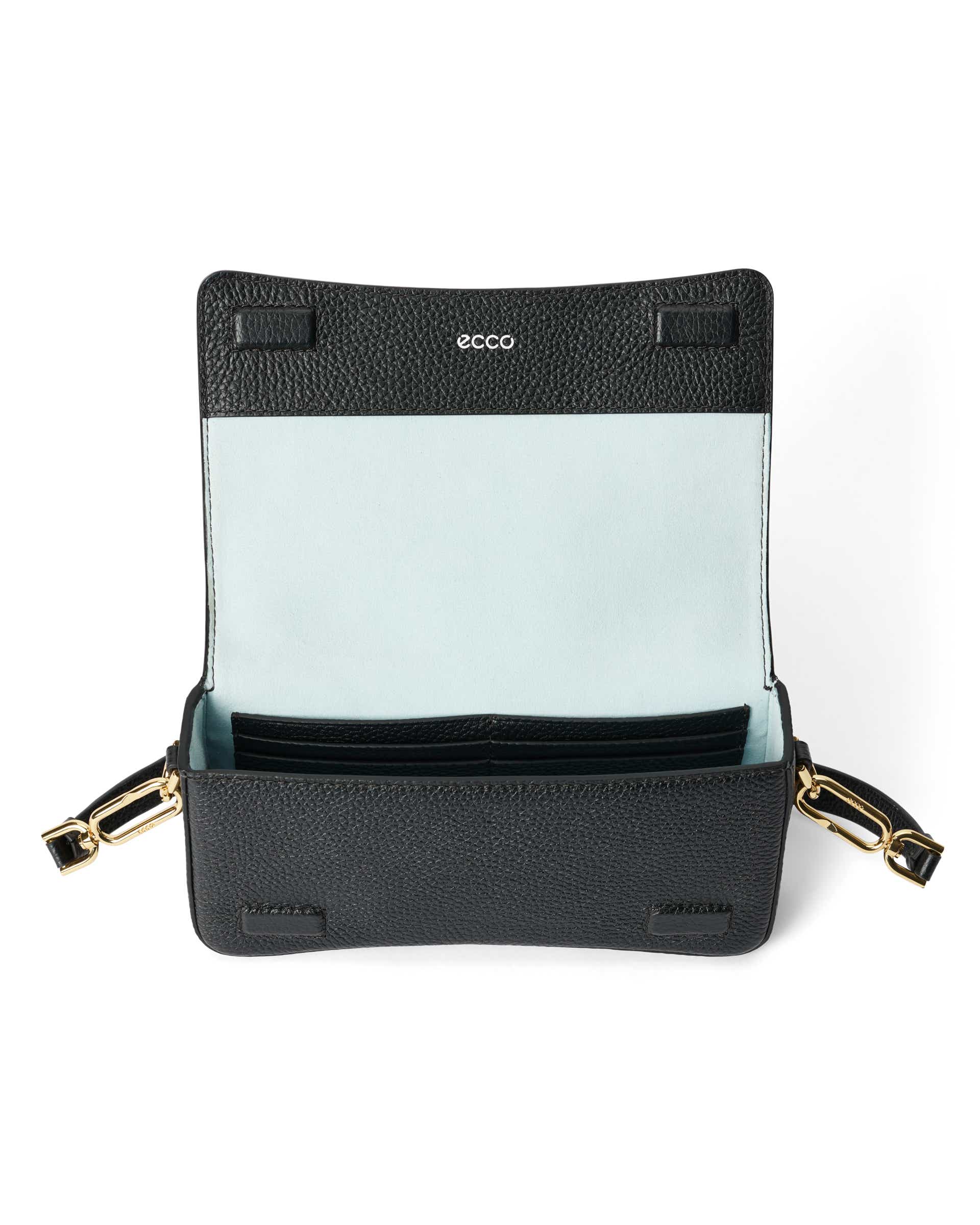 ECCO Pinch Small Pebbled レザーショルダーバッグ | ブラック ECCO Pinch Small Pebbled レザーショルダーバッグ | ブラック