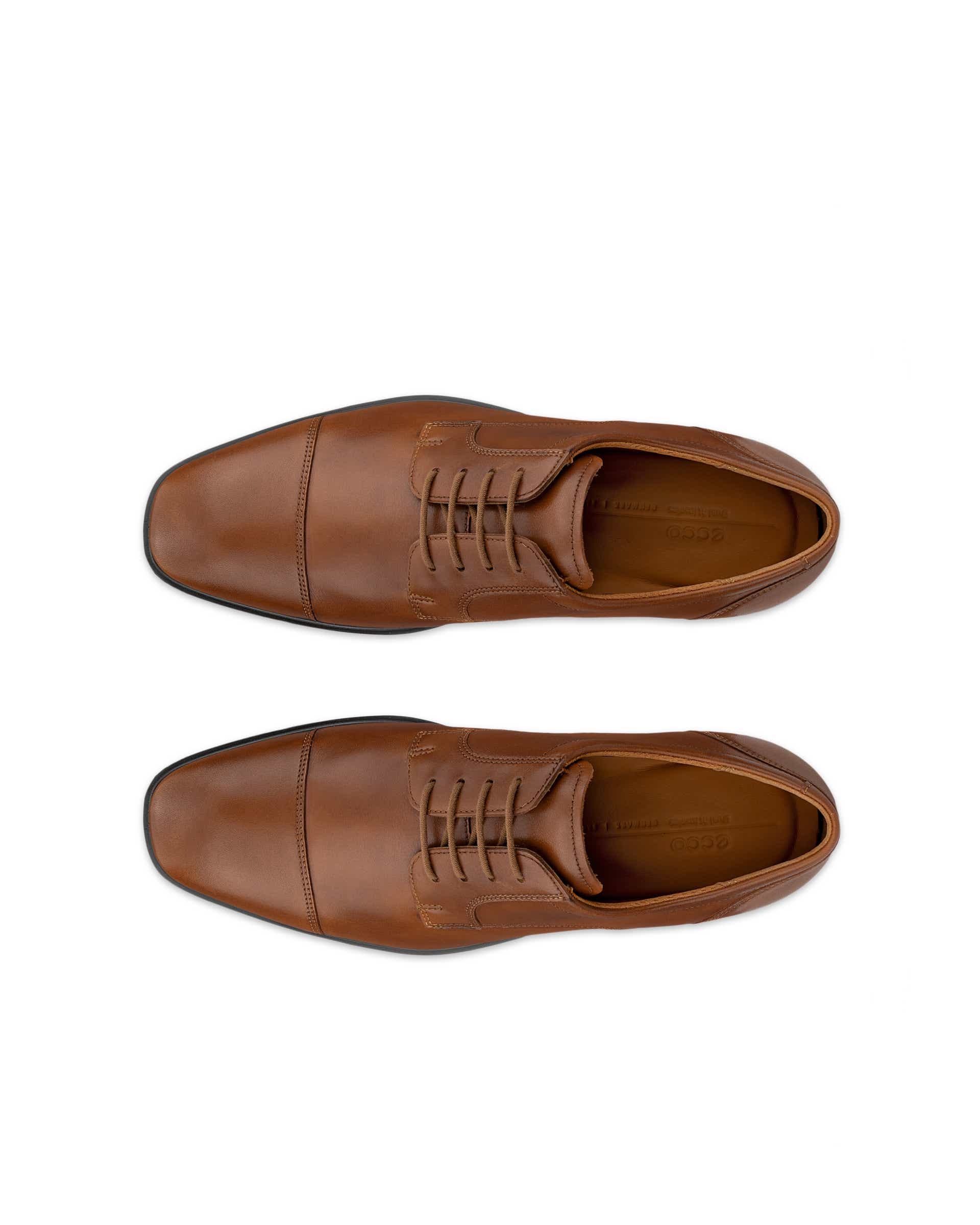 ECCO METRO MILAN Men メンズ レザーダービーシューズ - ブラウン - Top left pair