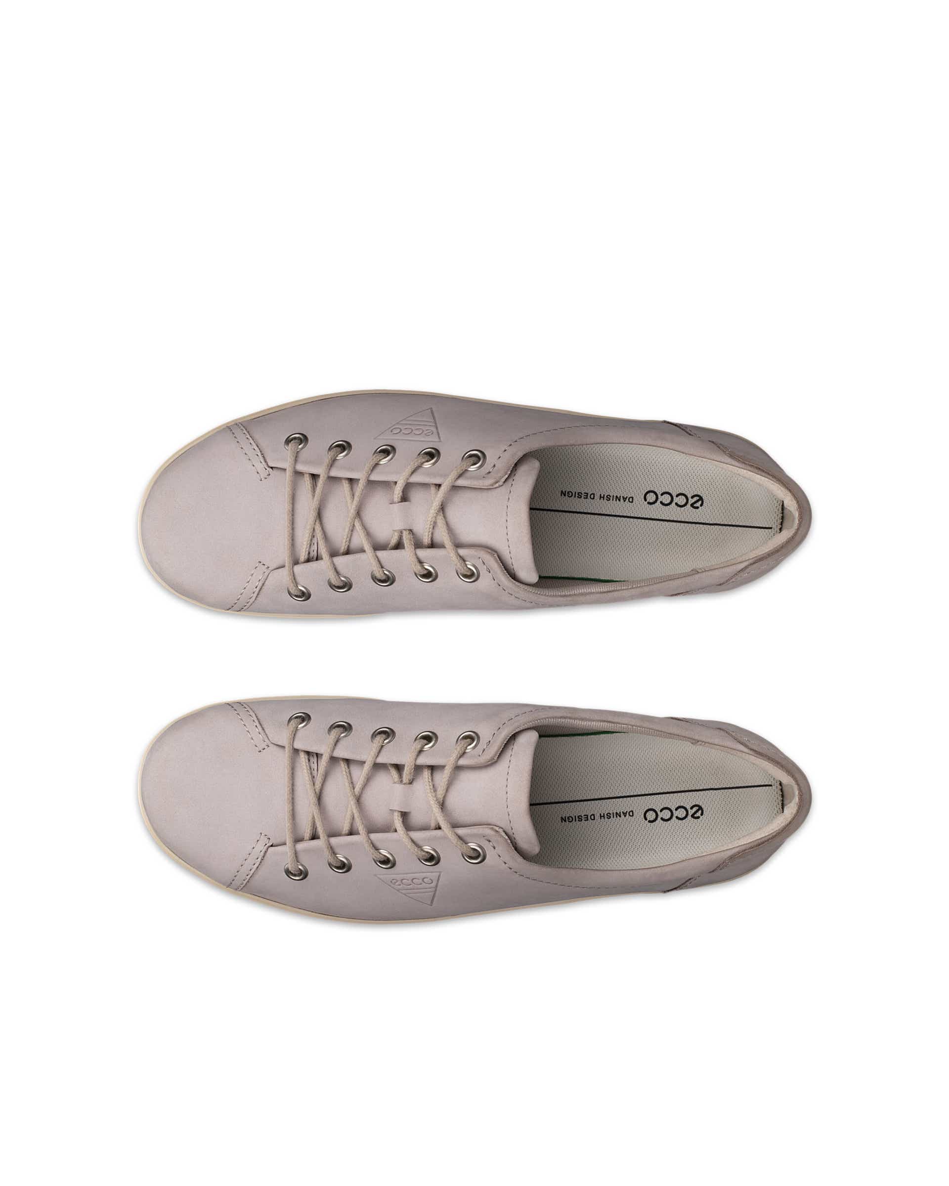 ECCO SOFT 2.0 LACE SHOE - Grey - Top left pair