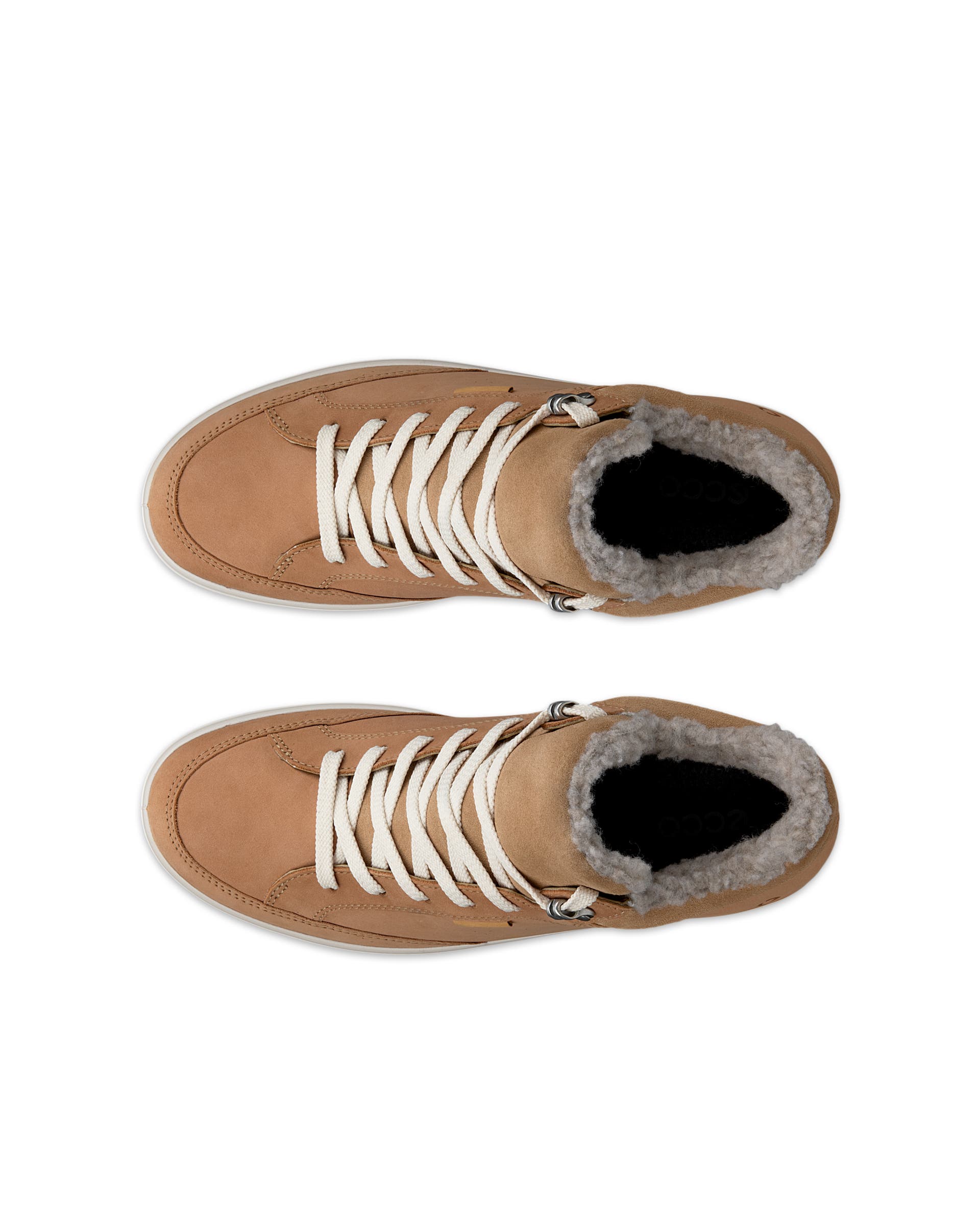 ECCO® Soft 7 Tred ženske srednje čizme od nubuka Gore-Tex - Smeđa - Top left pair