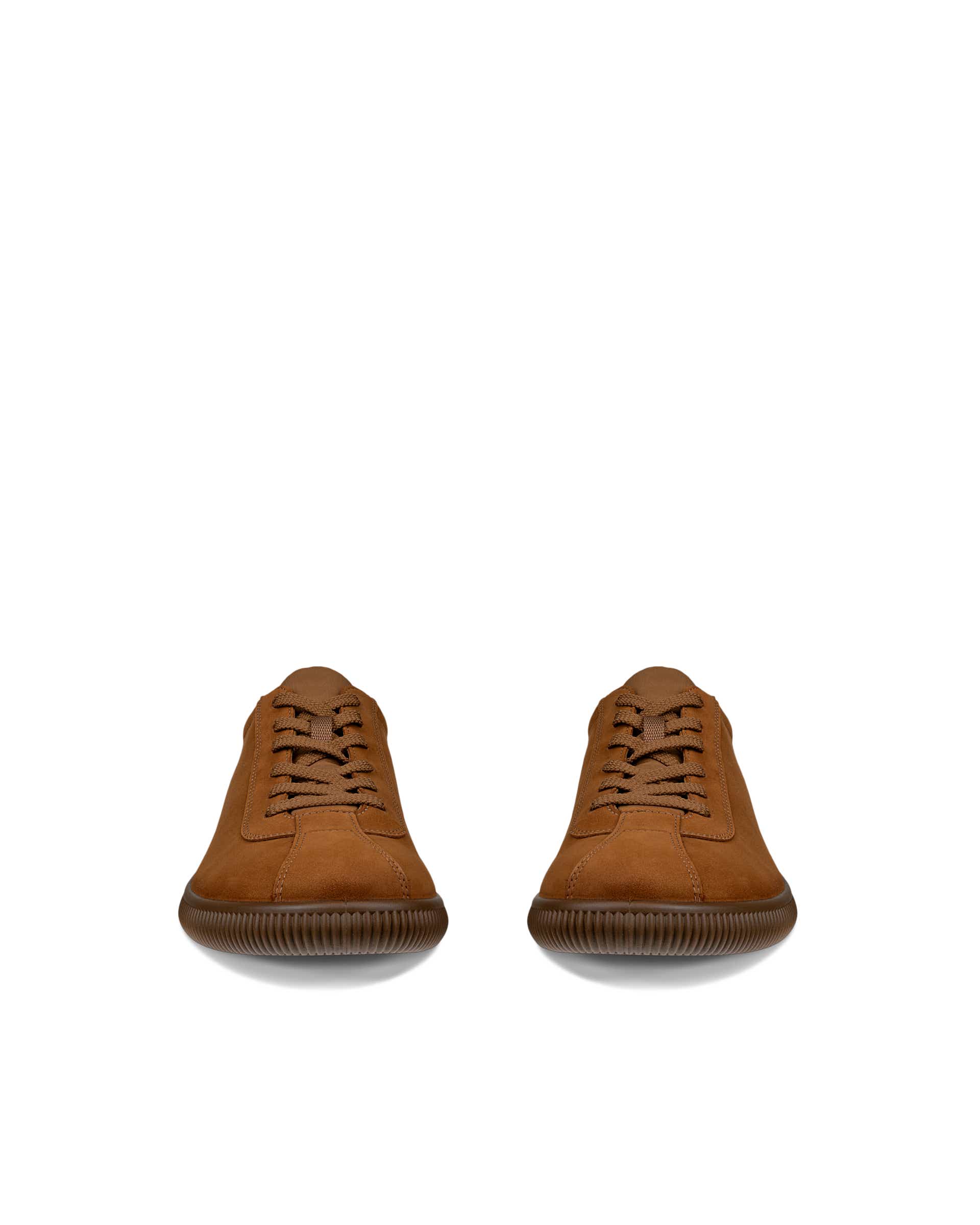 ECCO® SOFT ZERO heren nubuck sneaker - Bruin - Front pair